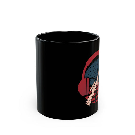 Retro Patriotic Skeet Trap Sporting Clays Shooting Sports - Black Mug
