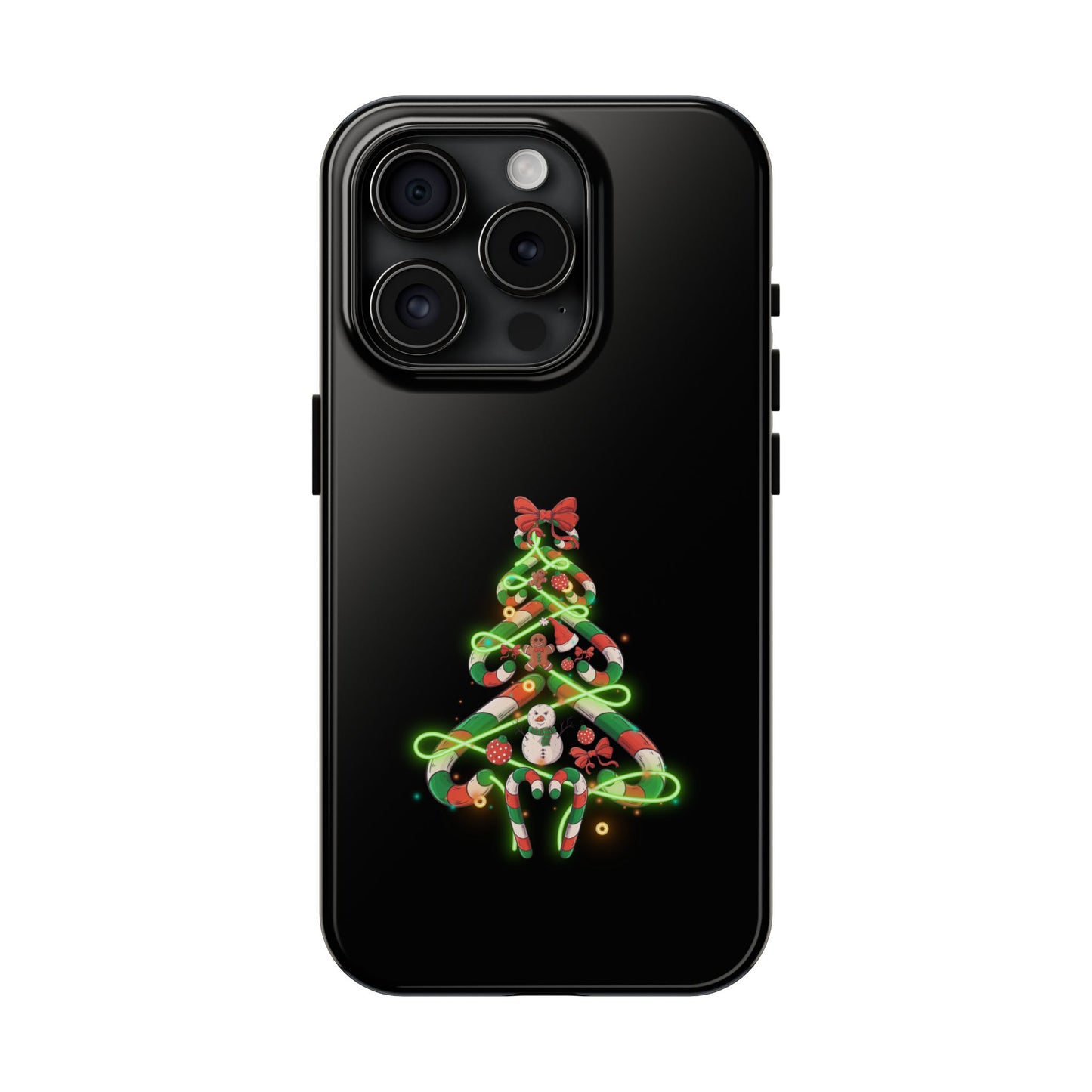 Christmas Candy Cane Xmas Tree Light Gifts - Tough Phone Case