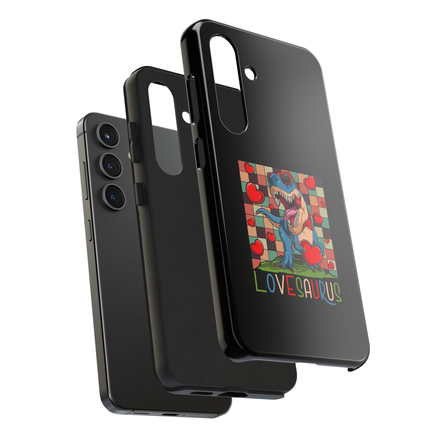 'Lovesaurus' Cute T-Rex Valentine Design - Tough Phone Case