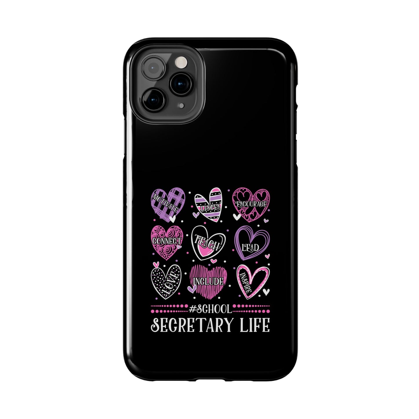 School Secretary Hearts Valentine Valentines Day - Tough Phone Case