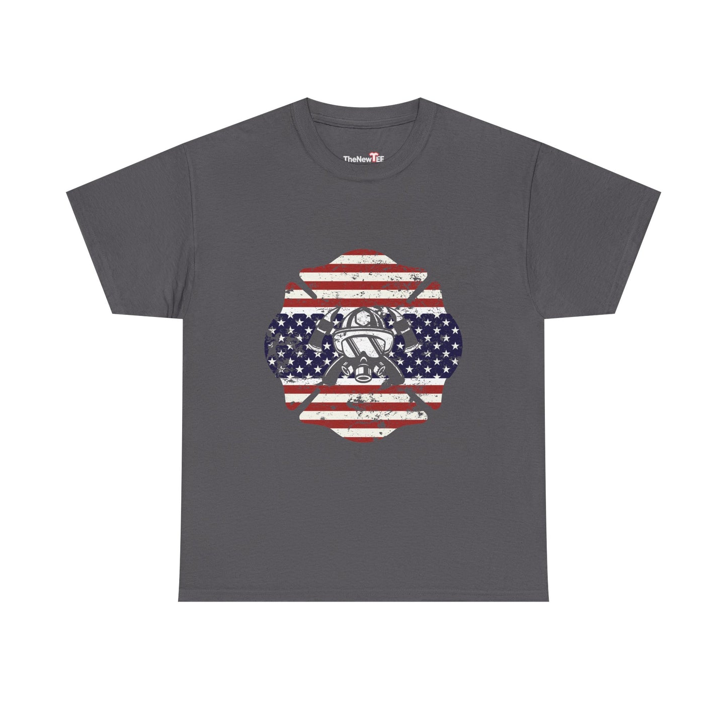 American Flag Firefighter Usa United States Badge - Unisex T-Shirt