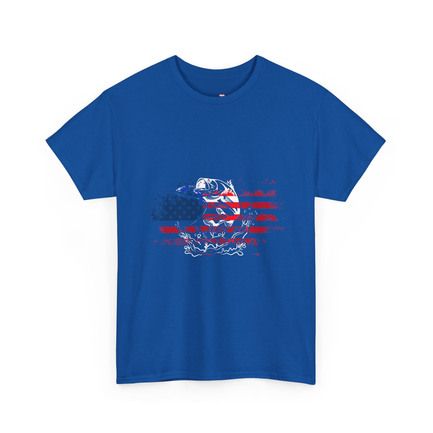 Fishing American Flag Vintage - Unisex T-Shirt