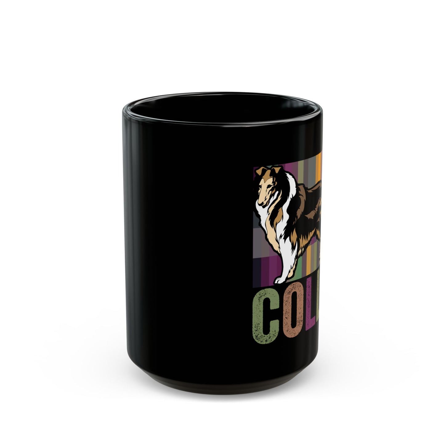 Smooth Collie Vintage Style Dog - Black Mug