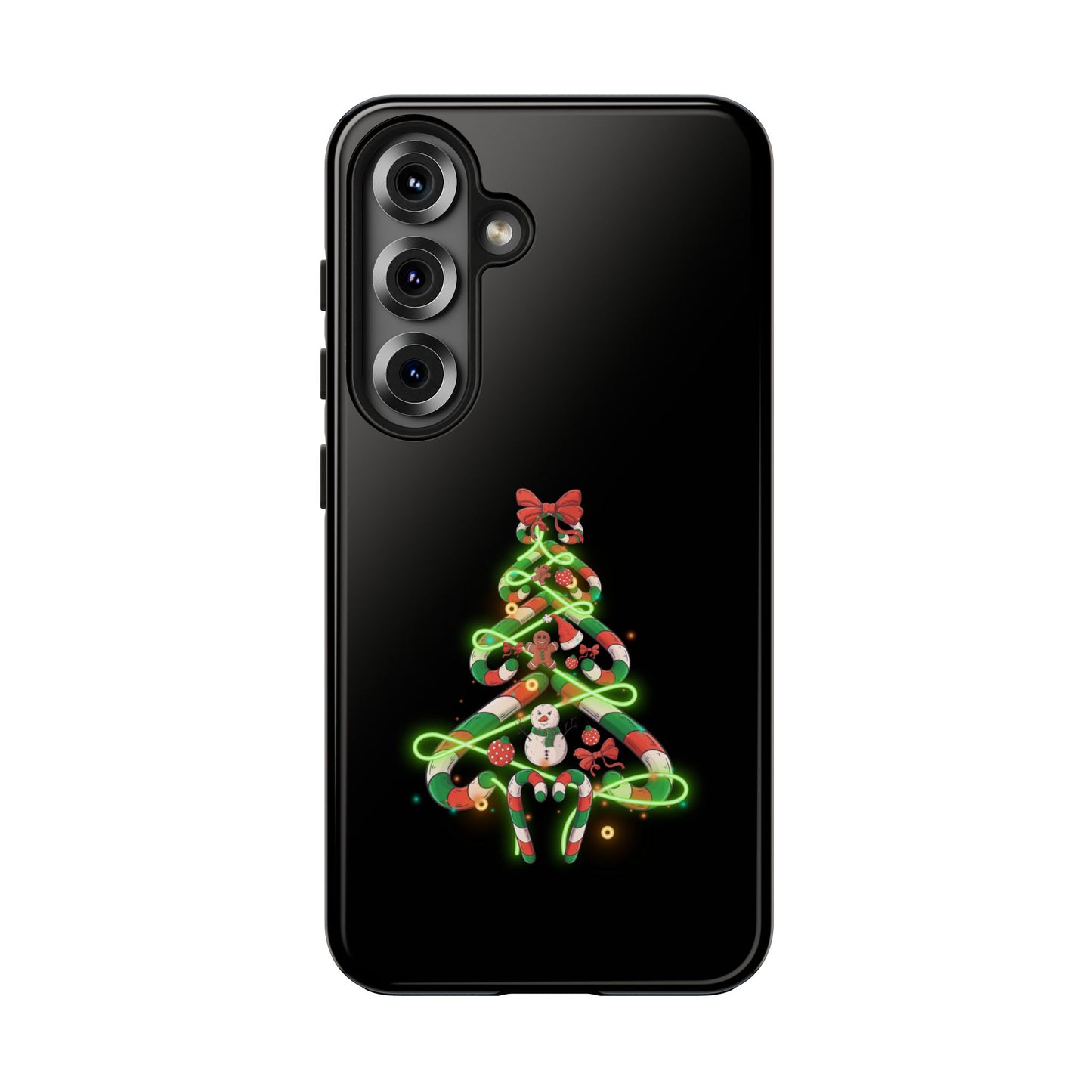 Christmas Candy Cane Xmas Tree Light Gifts - Tough Phone Case