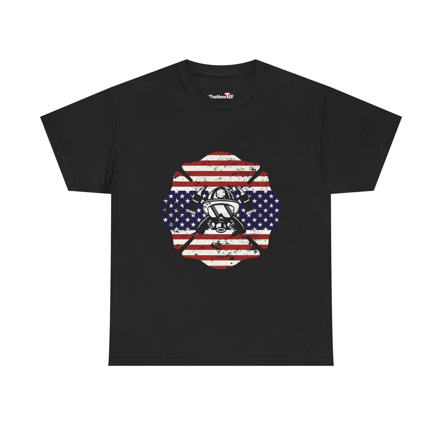 American Flag Firefighter Usa United States Badge - Unisex T-Shirt