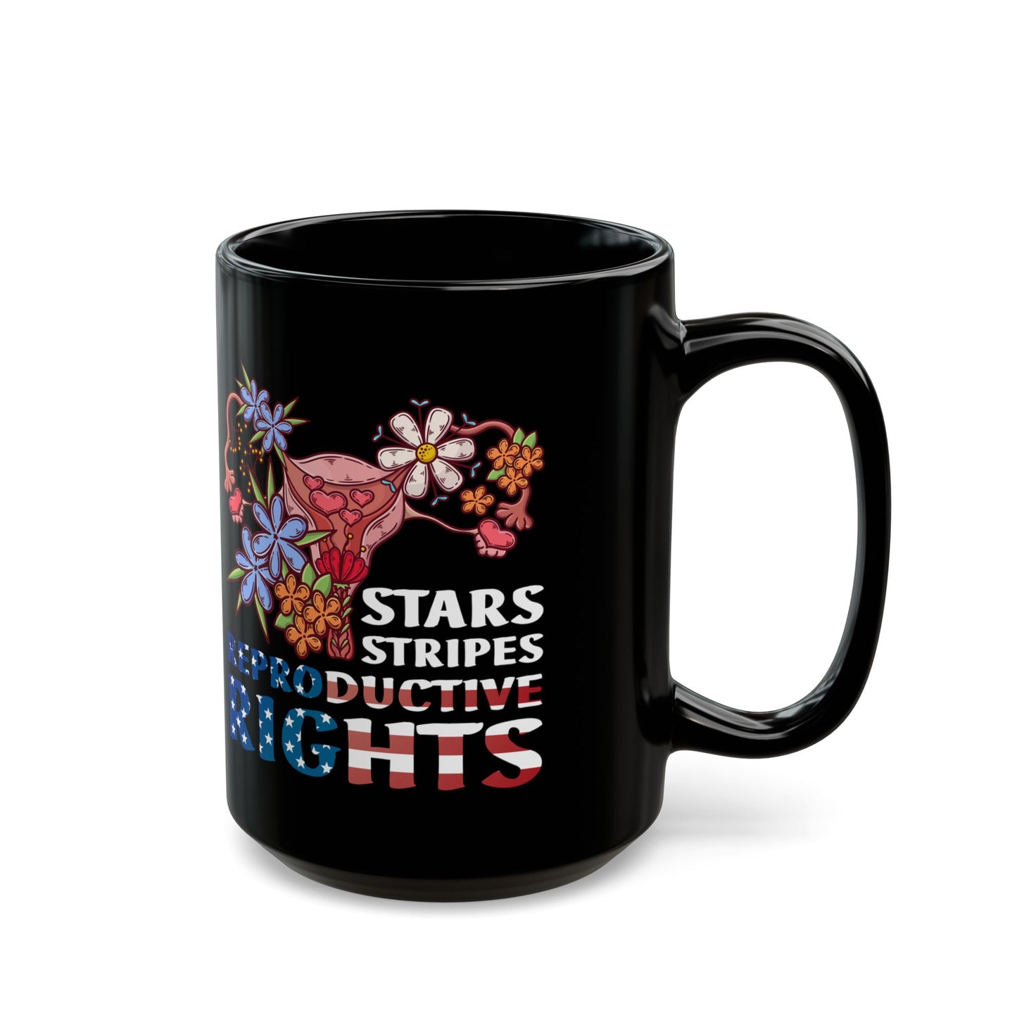 Stars Stripes Reproductive Rights - Black Mug