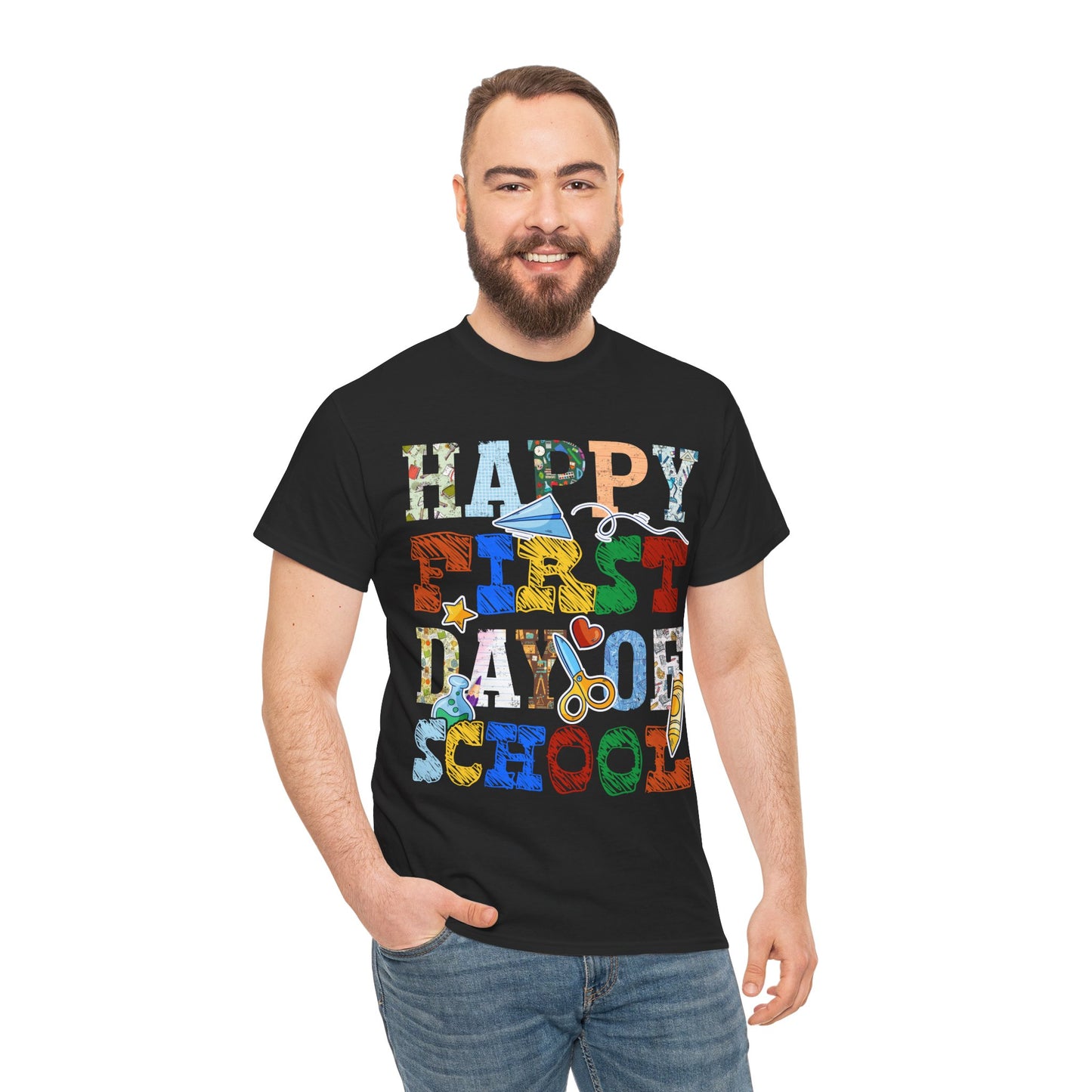 Happy First Day Of School Teacher Back To School Student - Unisex Graphic T-Shirt