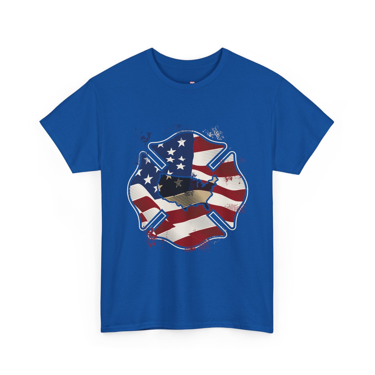 American Flag Firefighter Usa United States Badge - Unisex T-Shirt