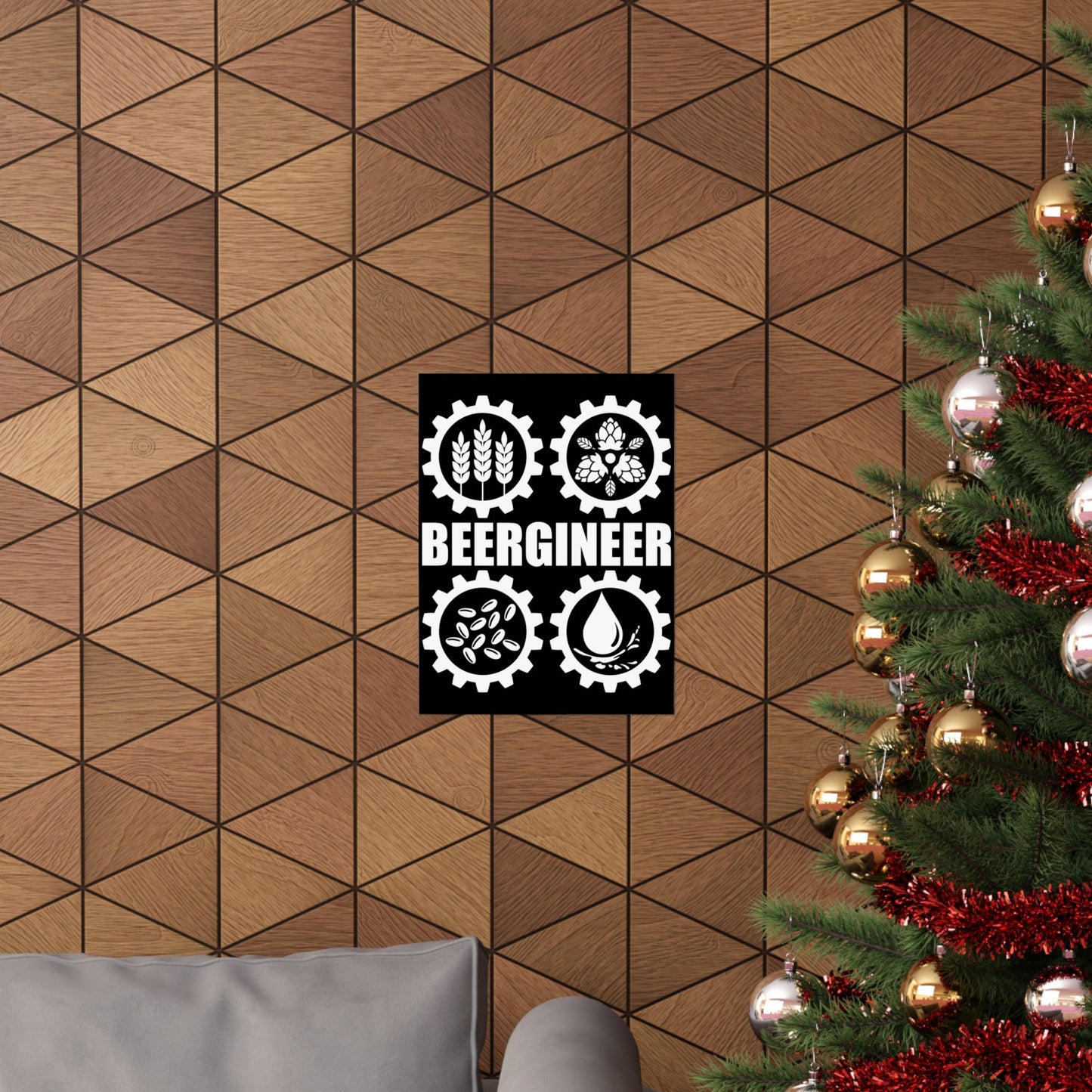 Beergineer Homebrew Home Brewing Craft Beer Brewer - Wall Art