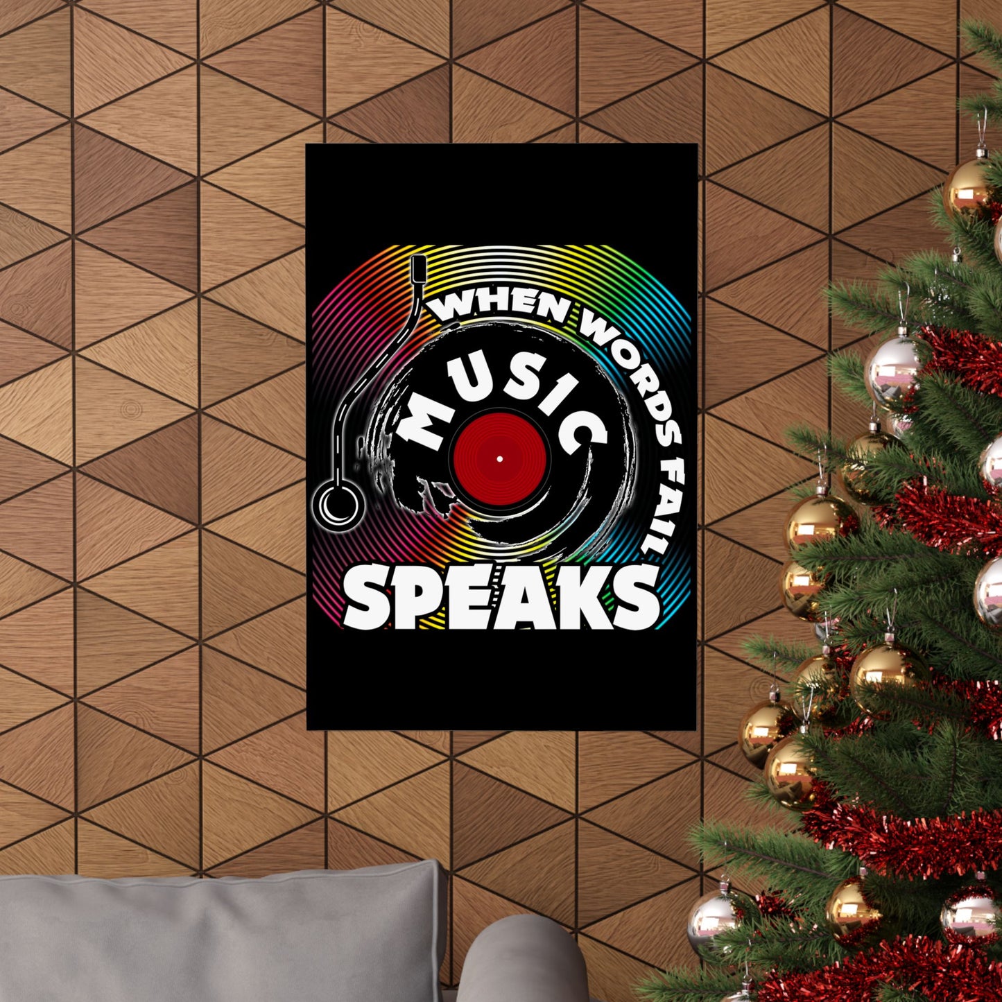 When Words Fail Music Speaks Musician Singer Feeling Song - Wall Art
