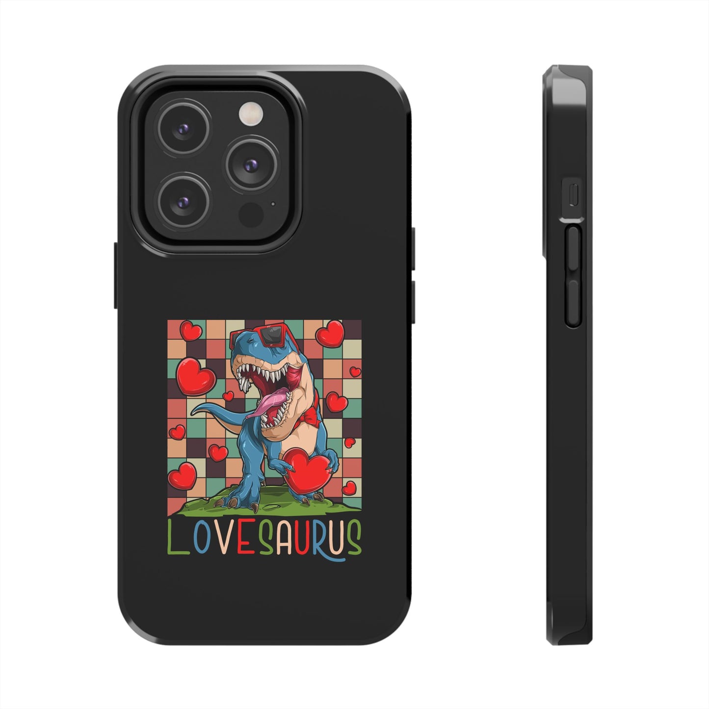'Lovesaurus' Cute T-Rex Valentine Design - Tough Phone Case