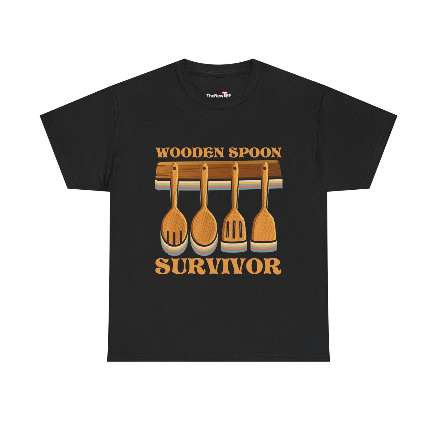 Funny Wooden Spoon Survivor Vintage Retro Humor - Unisex Graphic T-Shirt