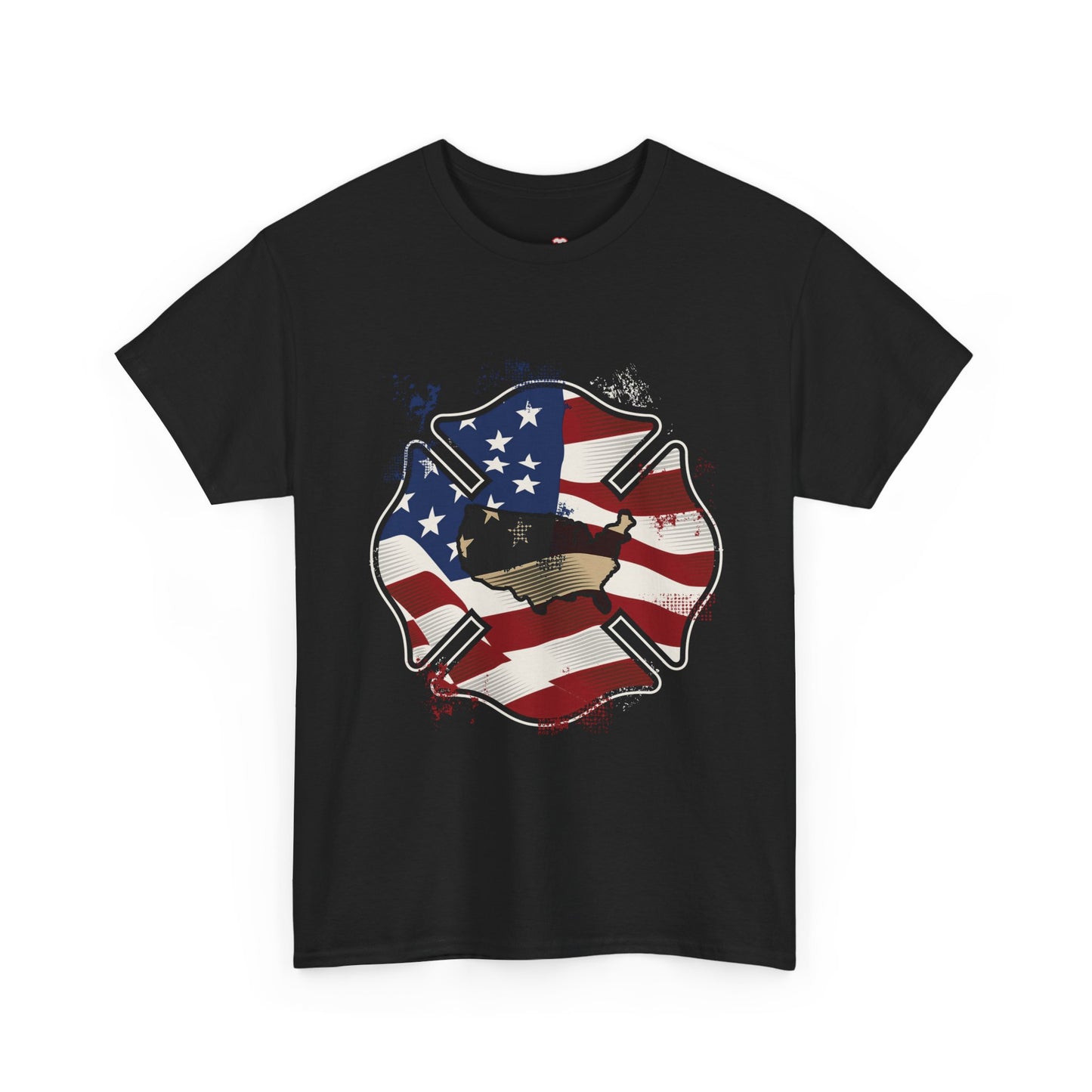 American Flag Firefighter Usa United States Badge - Unisex T-Shirt