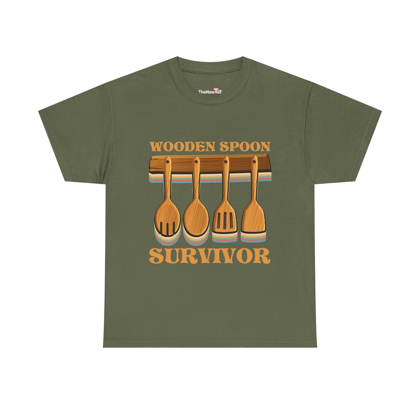 Funny Wooden Spoon Survivor Vintage Retro Humor - Unisex Graphic T-Shirt