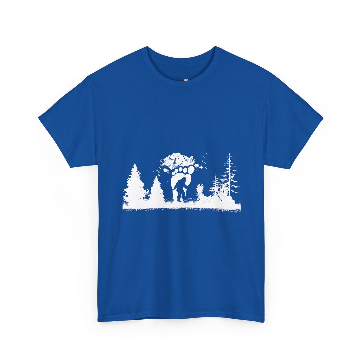 Bigfoot In The Forest Hiding At Night Full Moon Trees Nature - Unisex T-Shirt