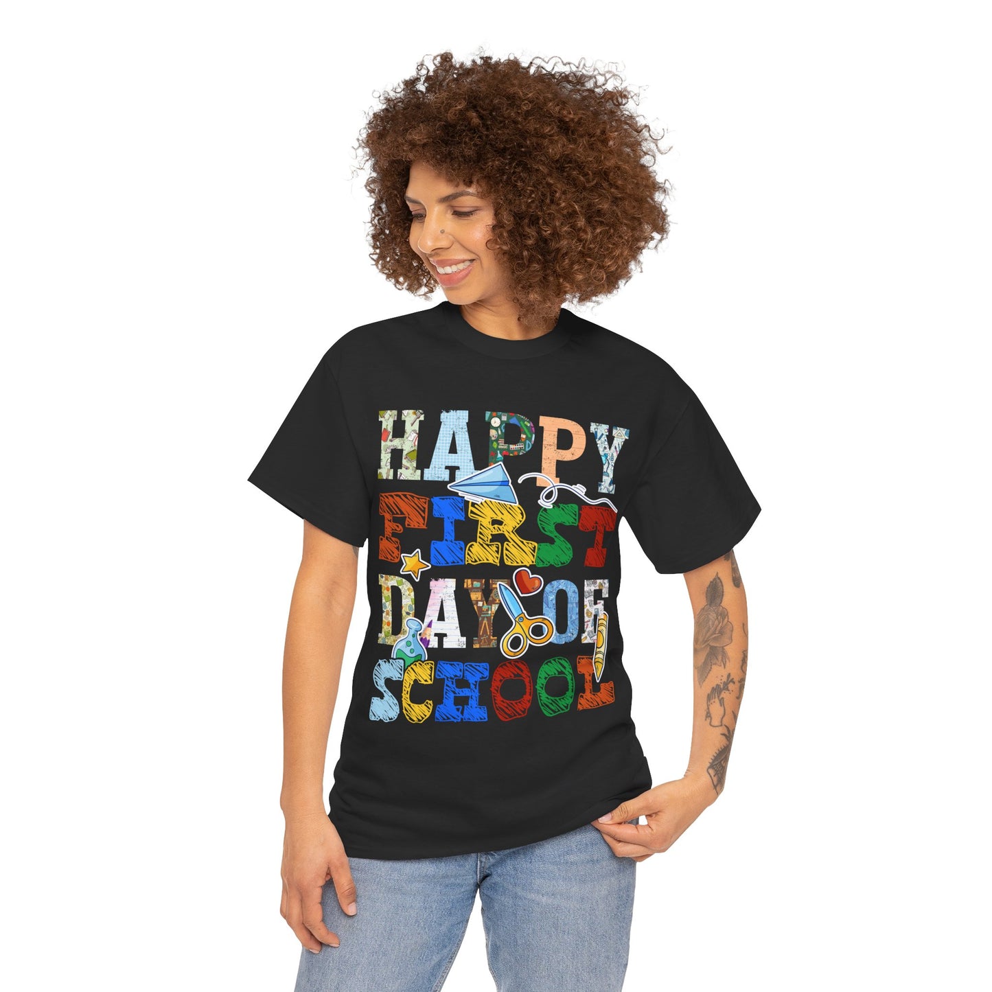 Happy First Day Of School Teacher Back To School Student - Unisex Graphic T-Shirt