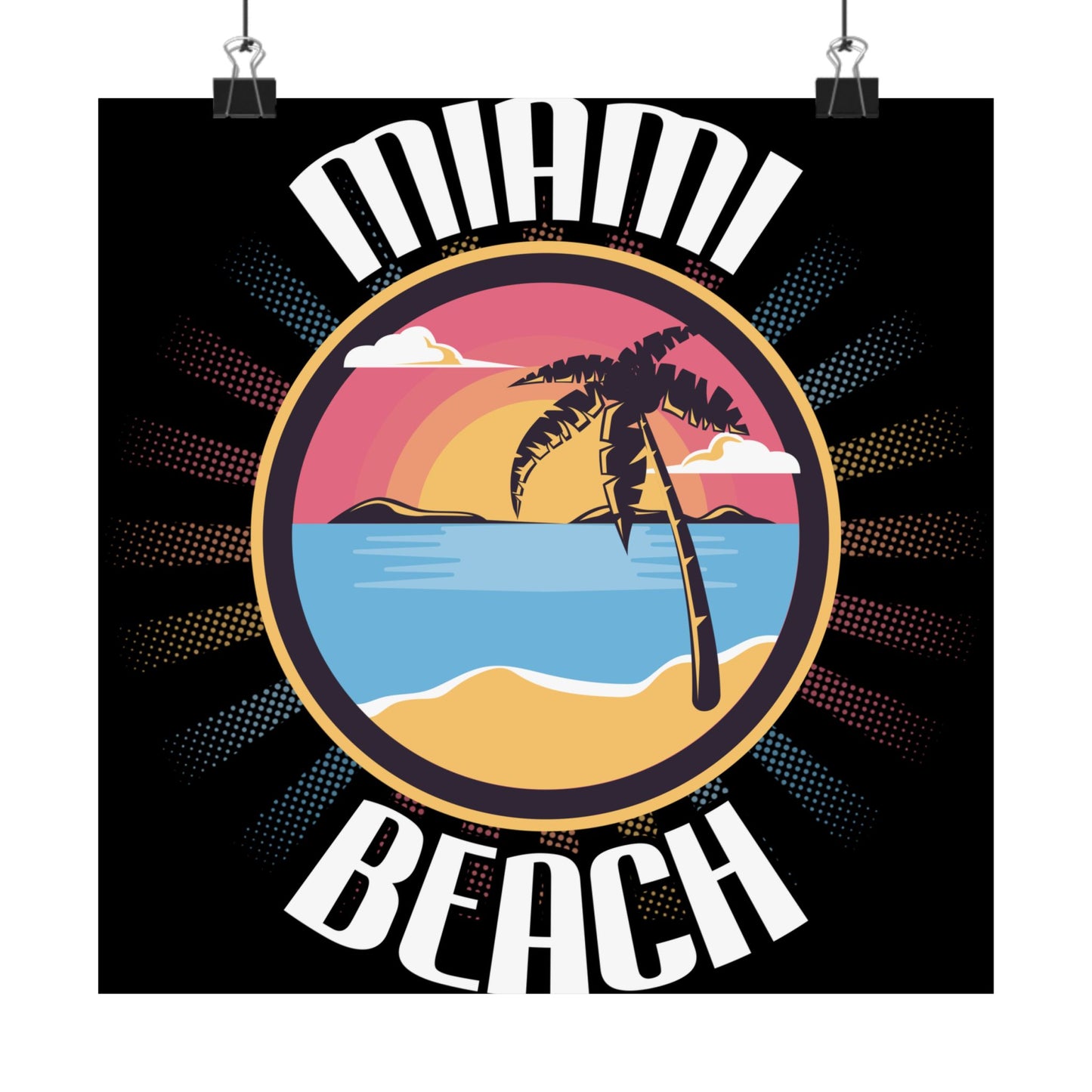 Miami Beach Vintage 70S Florida Summer - Wall Art