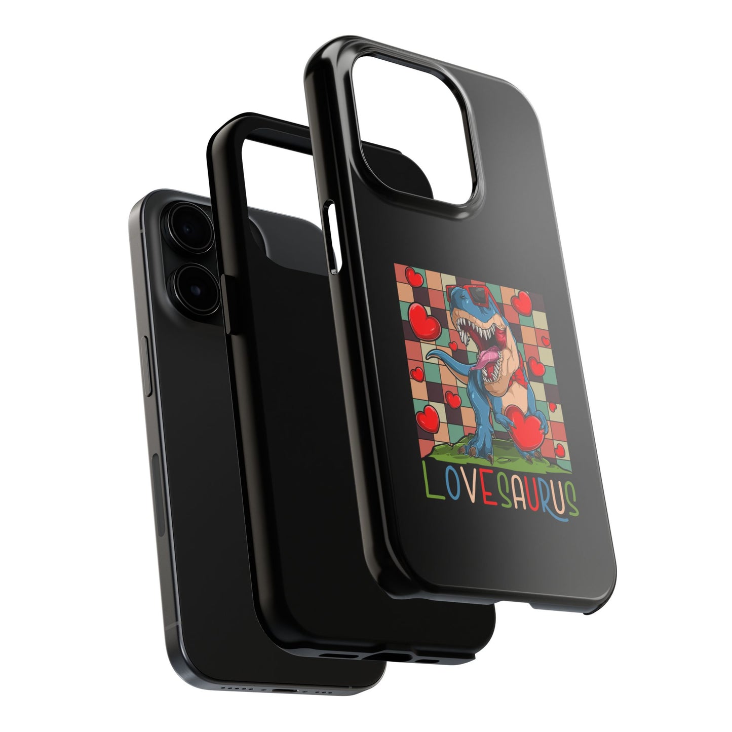'Lovesaurus' Cute T-Rex Valentine Design - Tough Phone Case