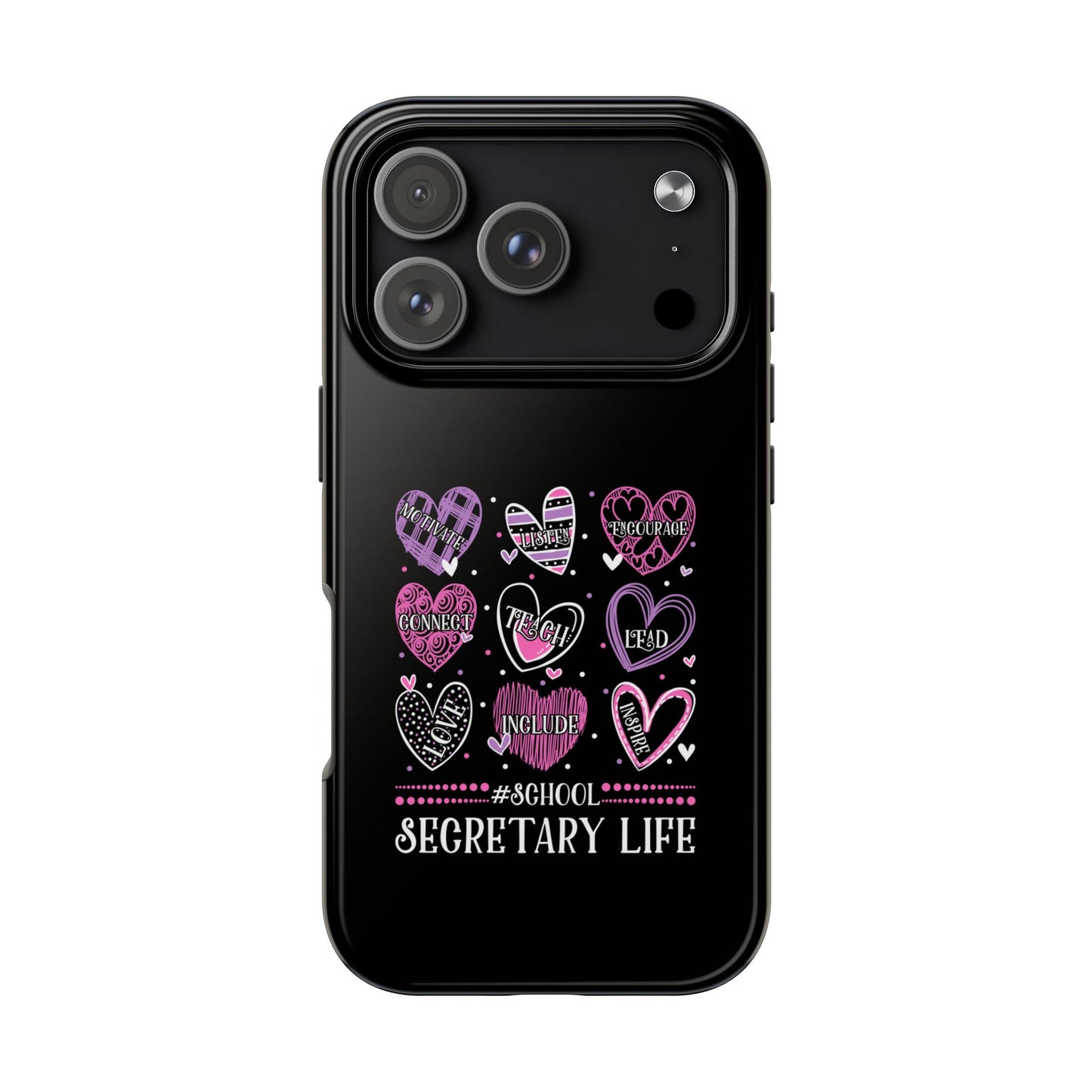 School Secretary Hearts Valentine Valentines Day - Tough Phone Case