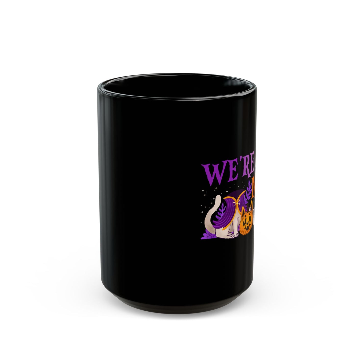 We'Re All Mad Here Cat - Black Mug