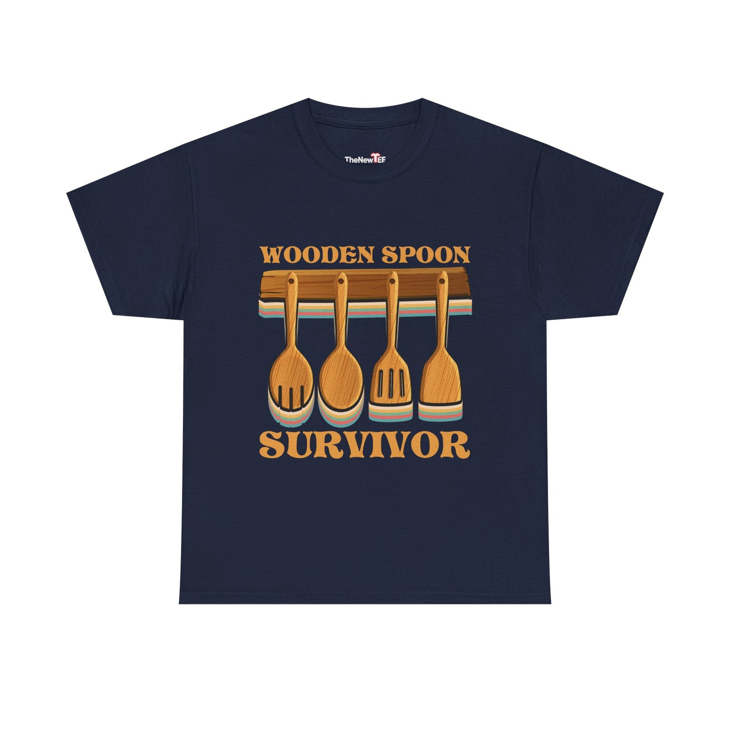 Funny Wooden Spoon Survivor Vintage Retro Humor - Unisex Graphic T-Shirt