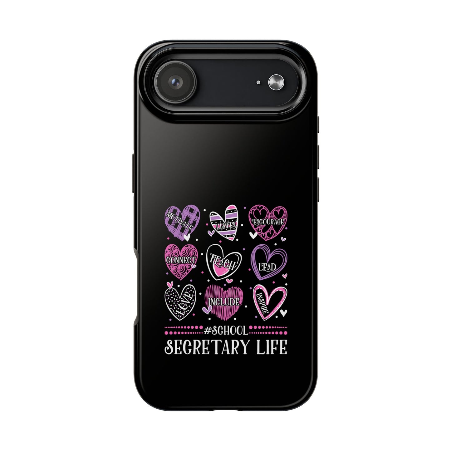 School Secretary Hearts Valentine Valentines Day - Tough Phone Case
