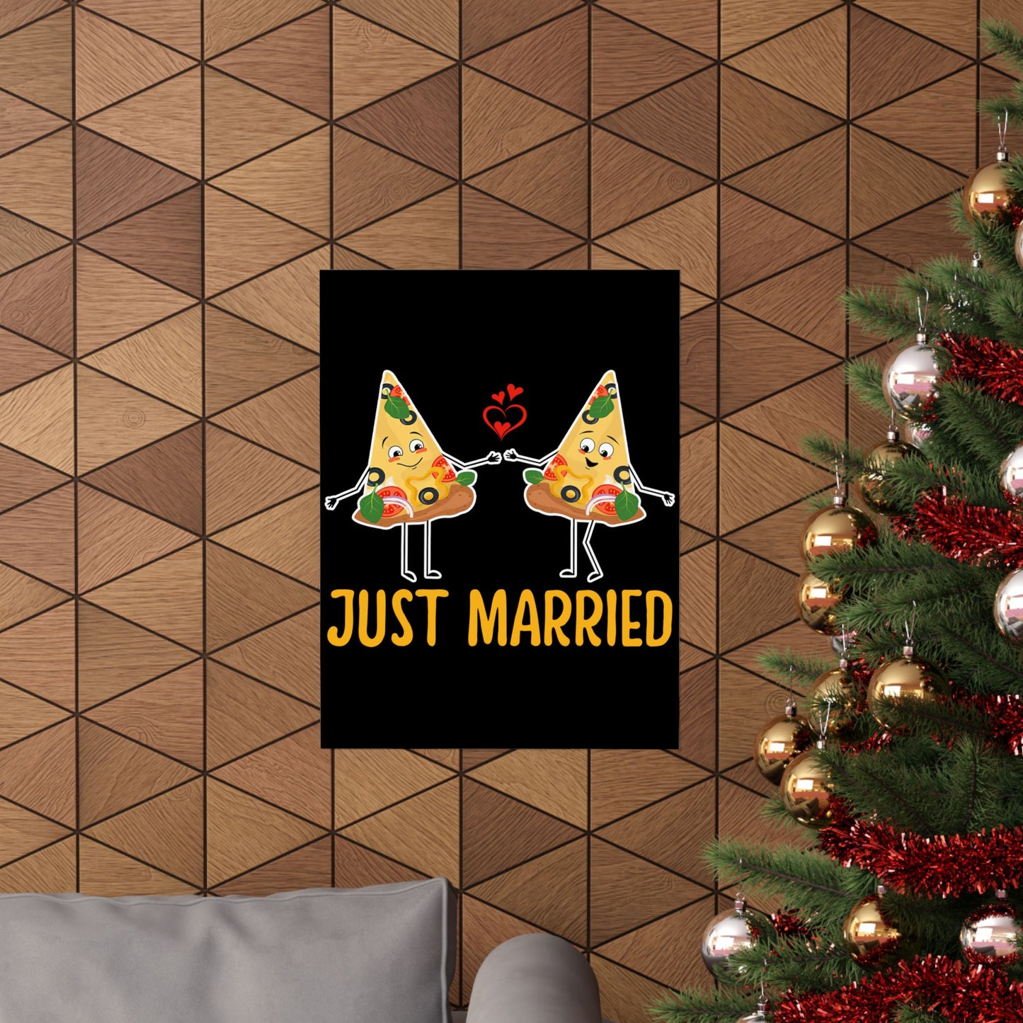 Just Married Pizza Slice - Wall Art