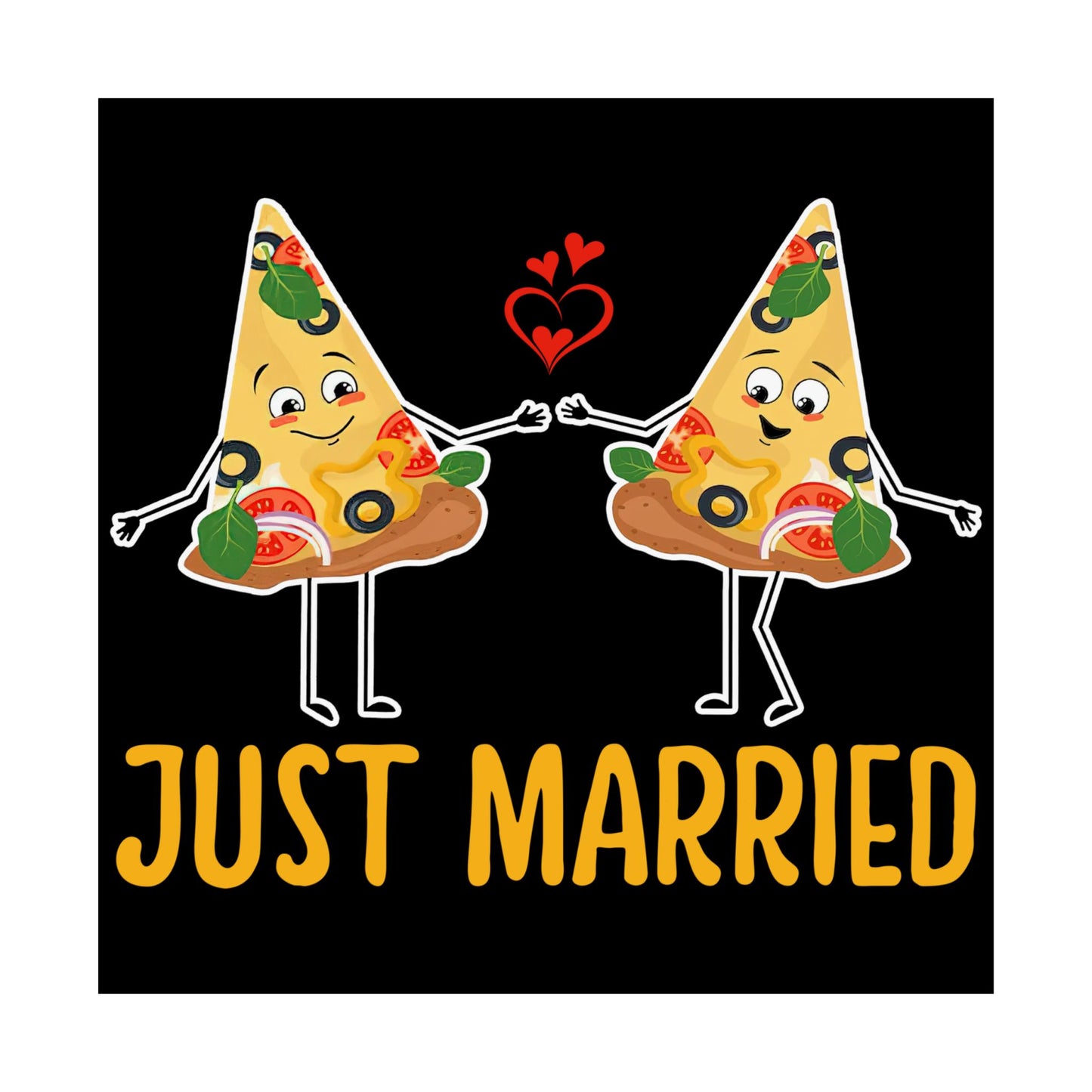 Just Married Pizza Slice - Wall Art