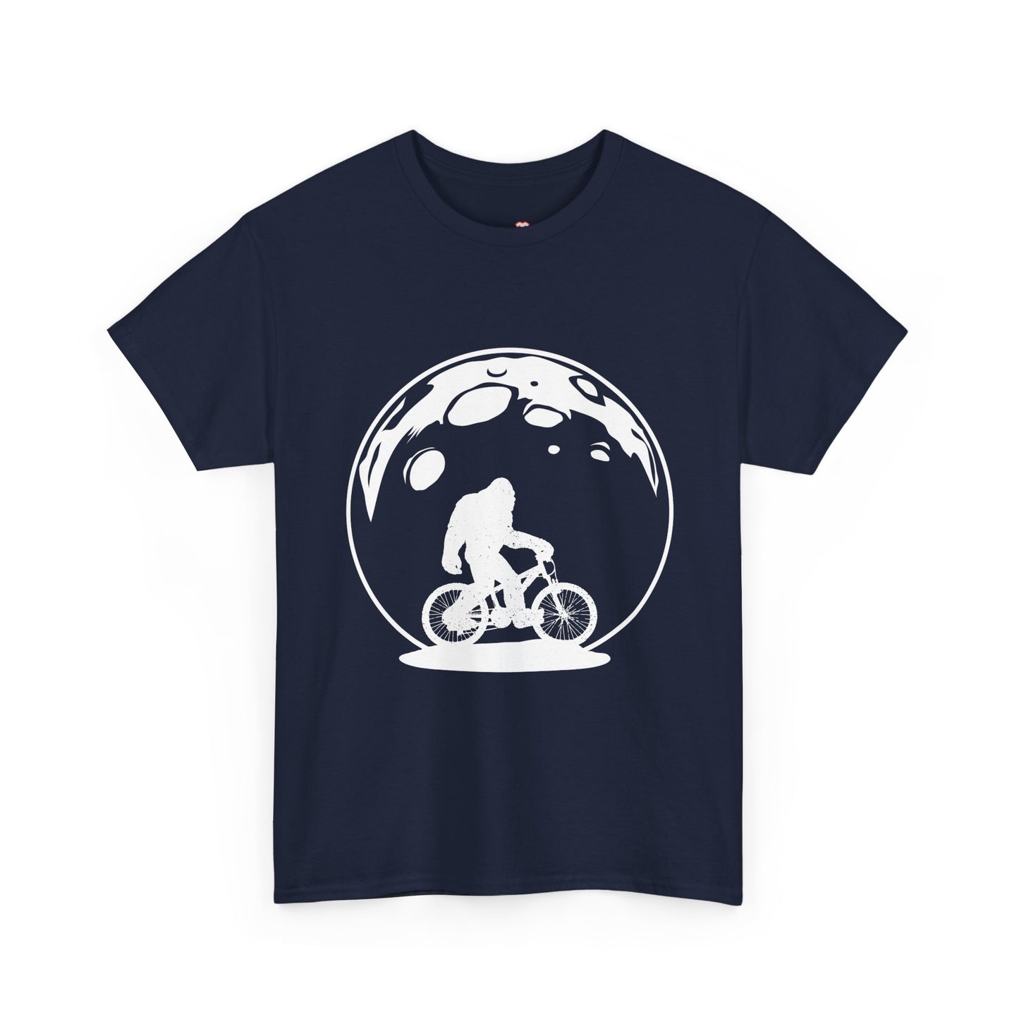 Yeti Riding Moon Bike Halloween Lunar Cycling Bigfoot - Unisex T-Shirt