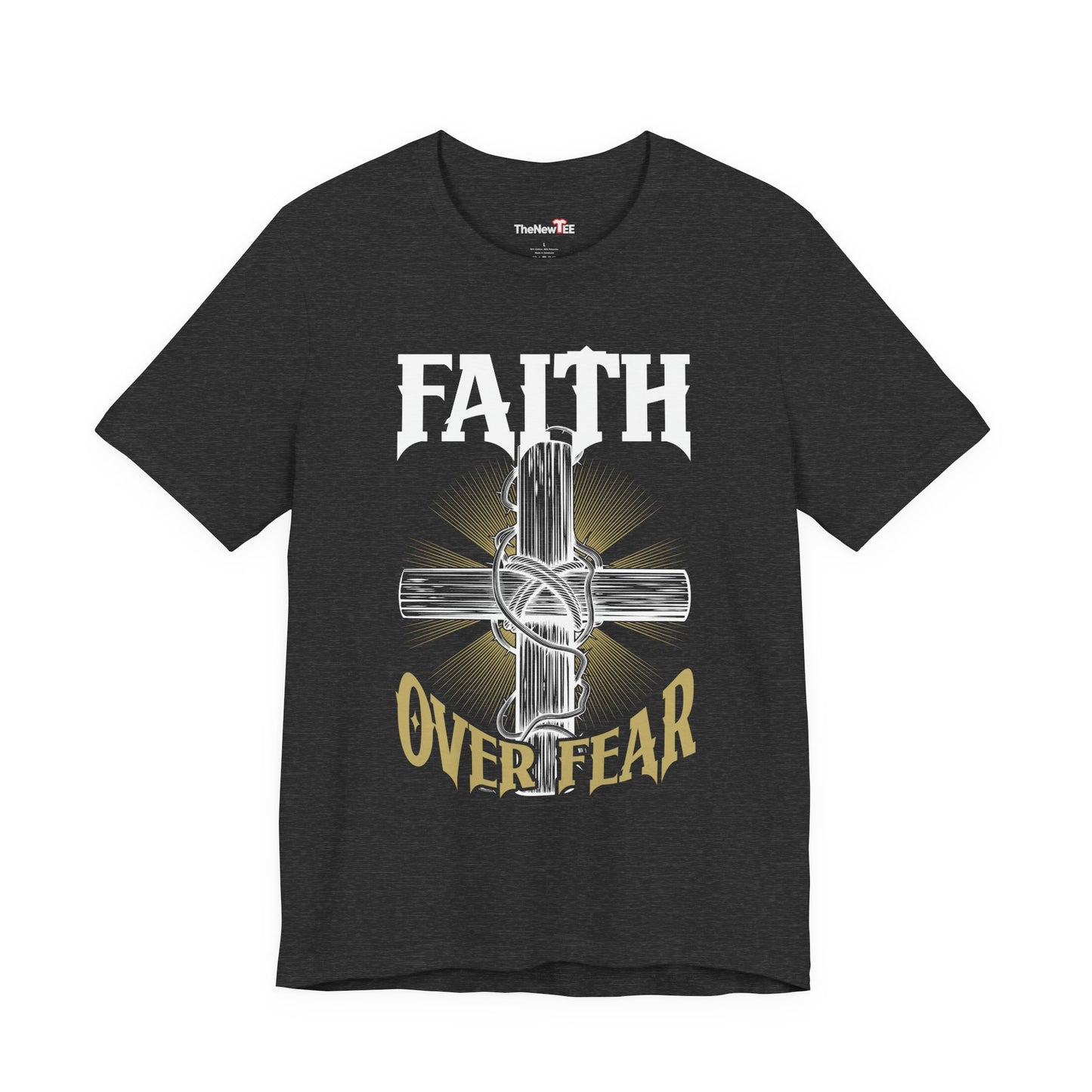 Faith Over Fear T-Shirt — Christian Cross Inspirational Tee