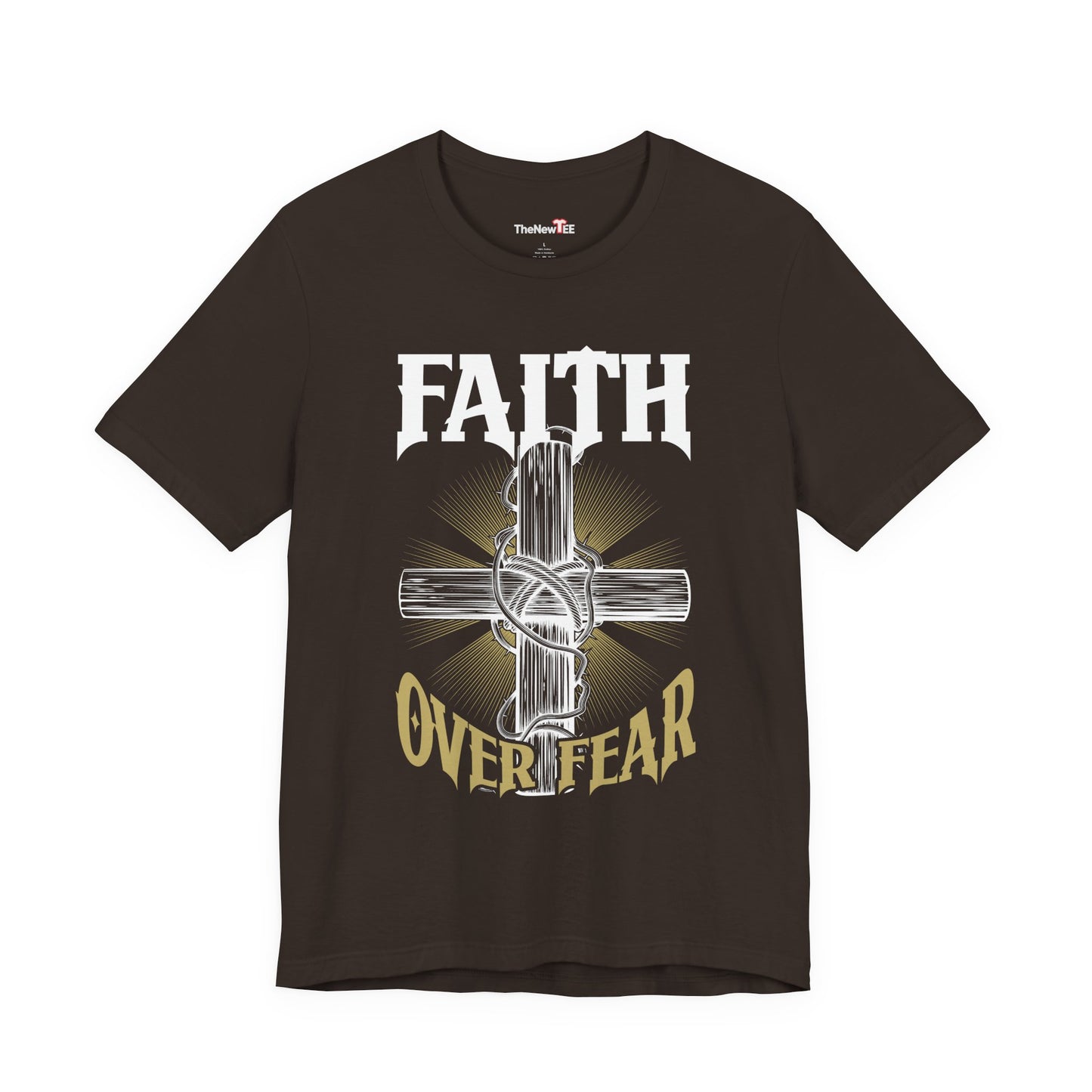 Faith Over Fear T-Shirt — Christian Cross Inspirational Tee