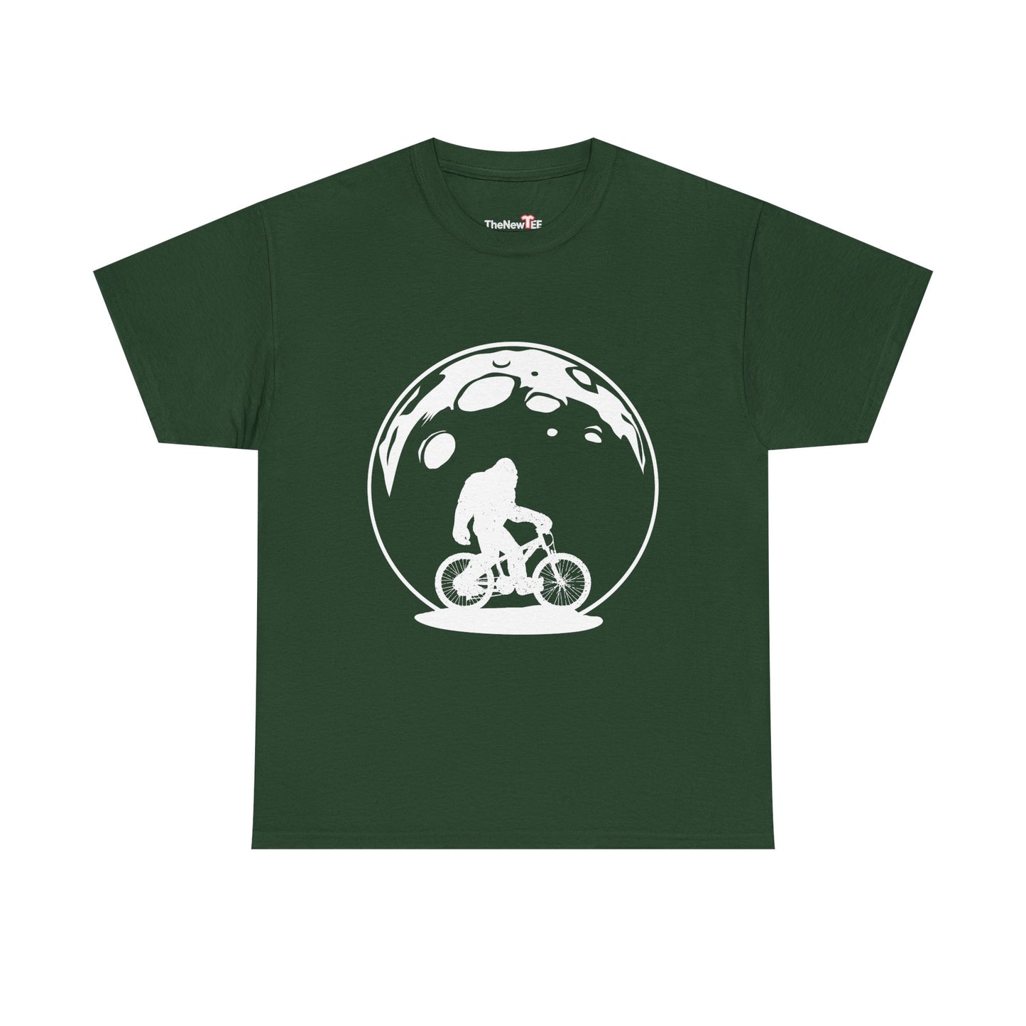 Yeti Riding Moon Bike Halloween Lunar Cycling Bigfoot - Unisex T-Shirt