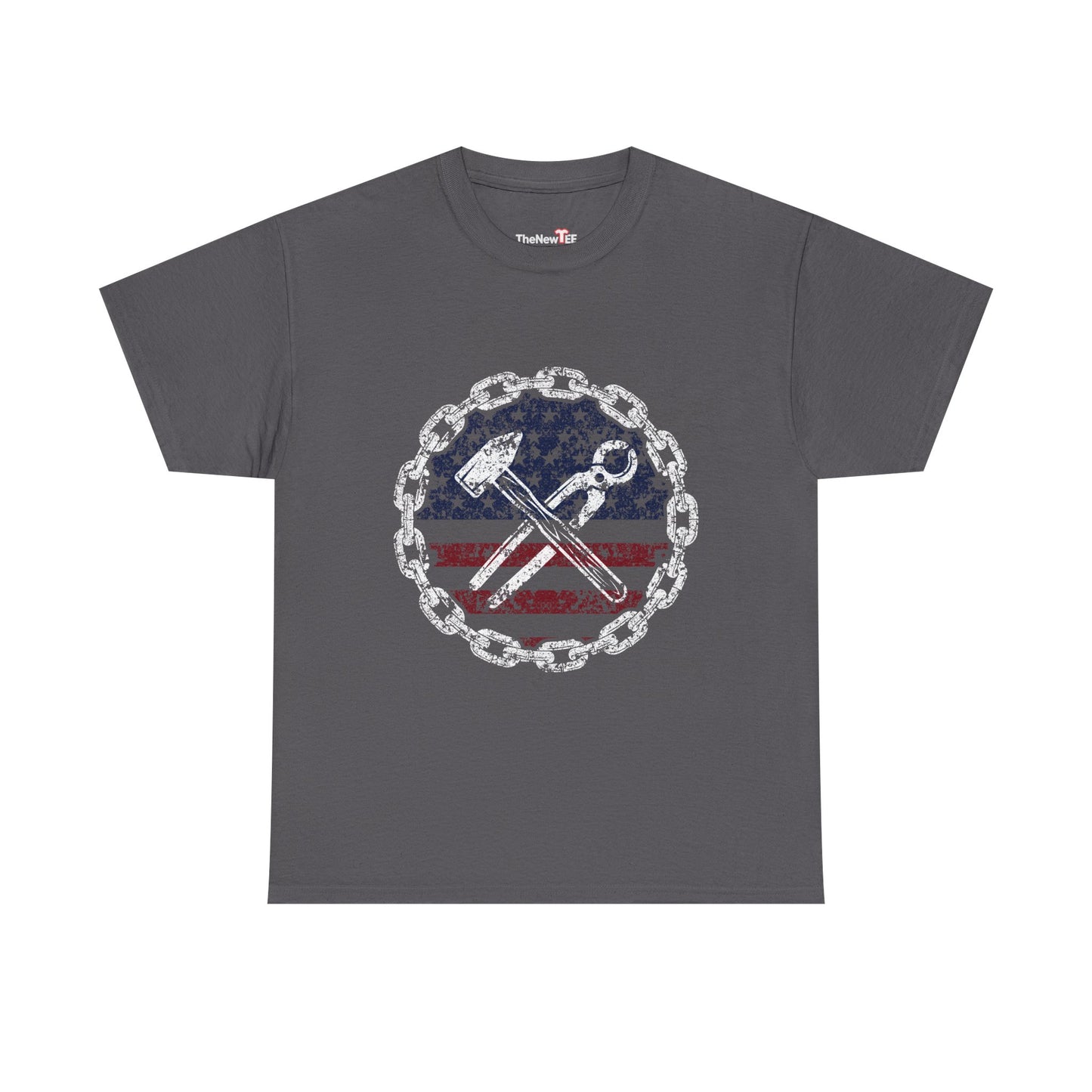 American Flag Ironworker And Tools - Unisex T-Shirt