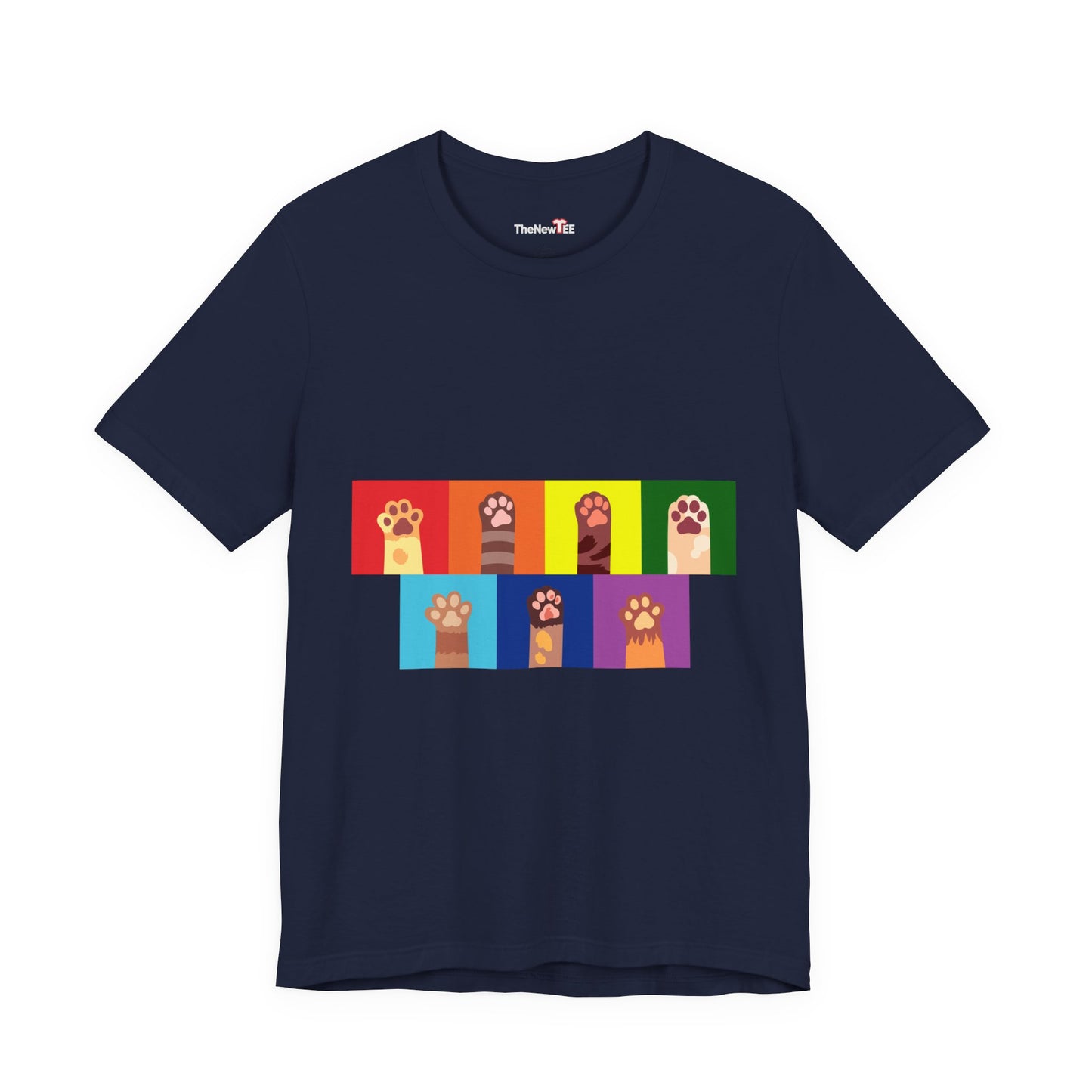 Cute Colorful Cat Paws Design TShirt