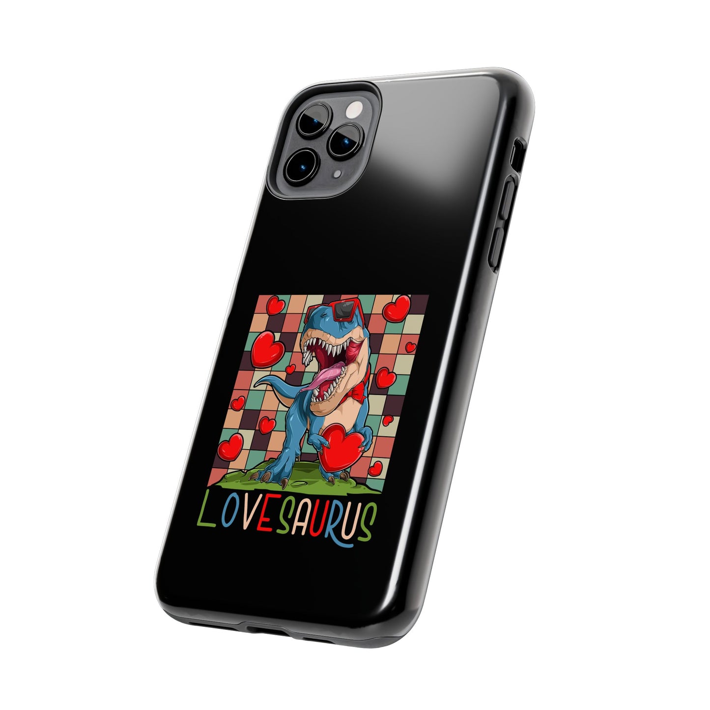 'Lovesaurus' Cute T-Rex Valentine Design - Tough Phone Case