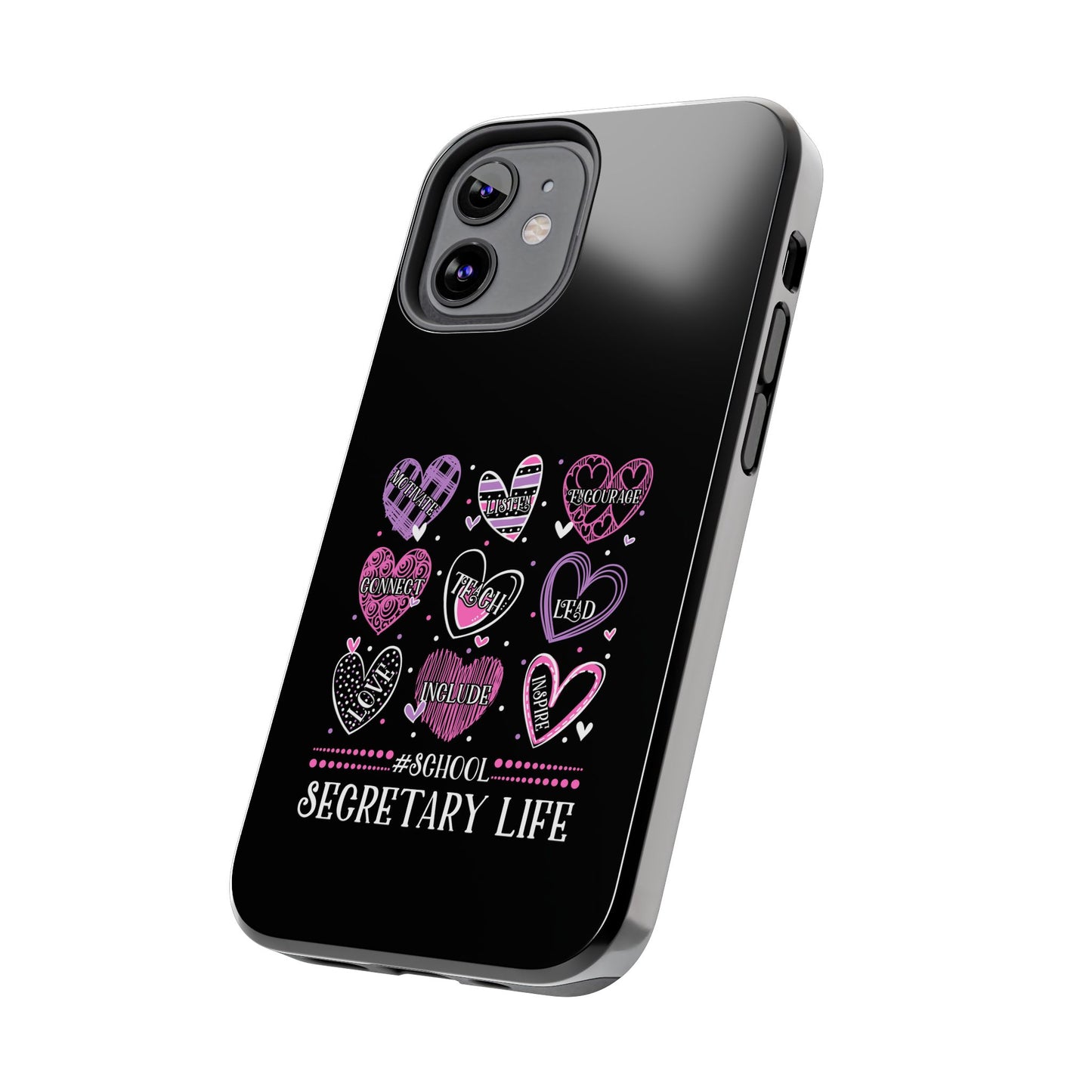 School Secretary Hearts Valentine Valentines Day - Tough Phone Case