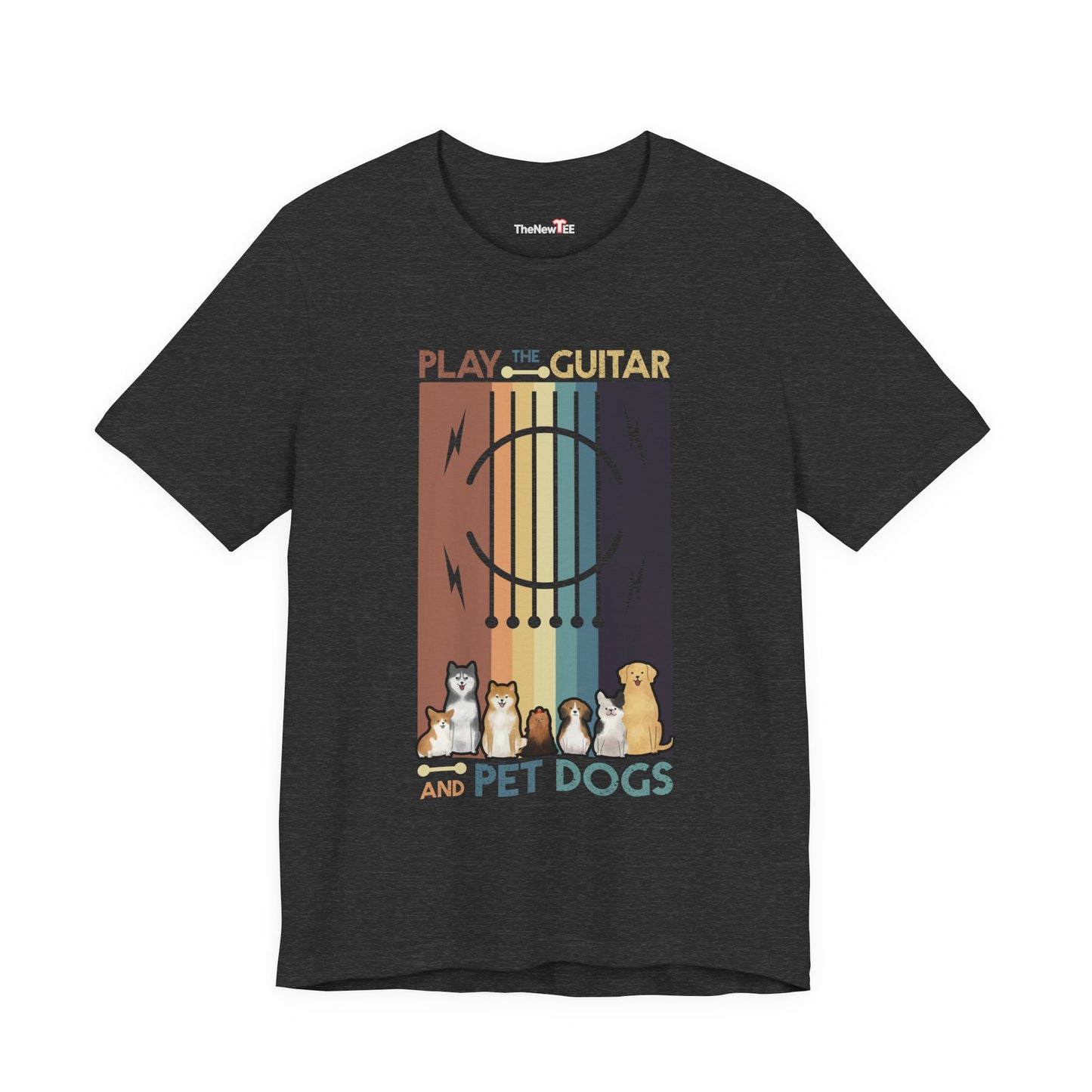 Retro Guitar Player Saying Dog Owner Guitarist I Pet Dogs T-shirt