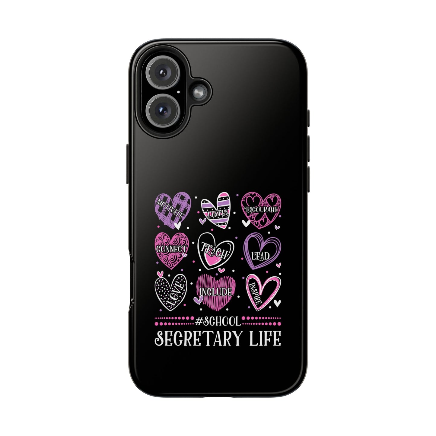 School Secretary Hearts Valentine Valentines Day - Tough Phone Case