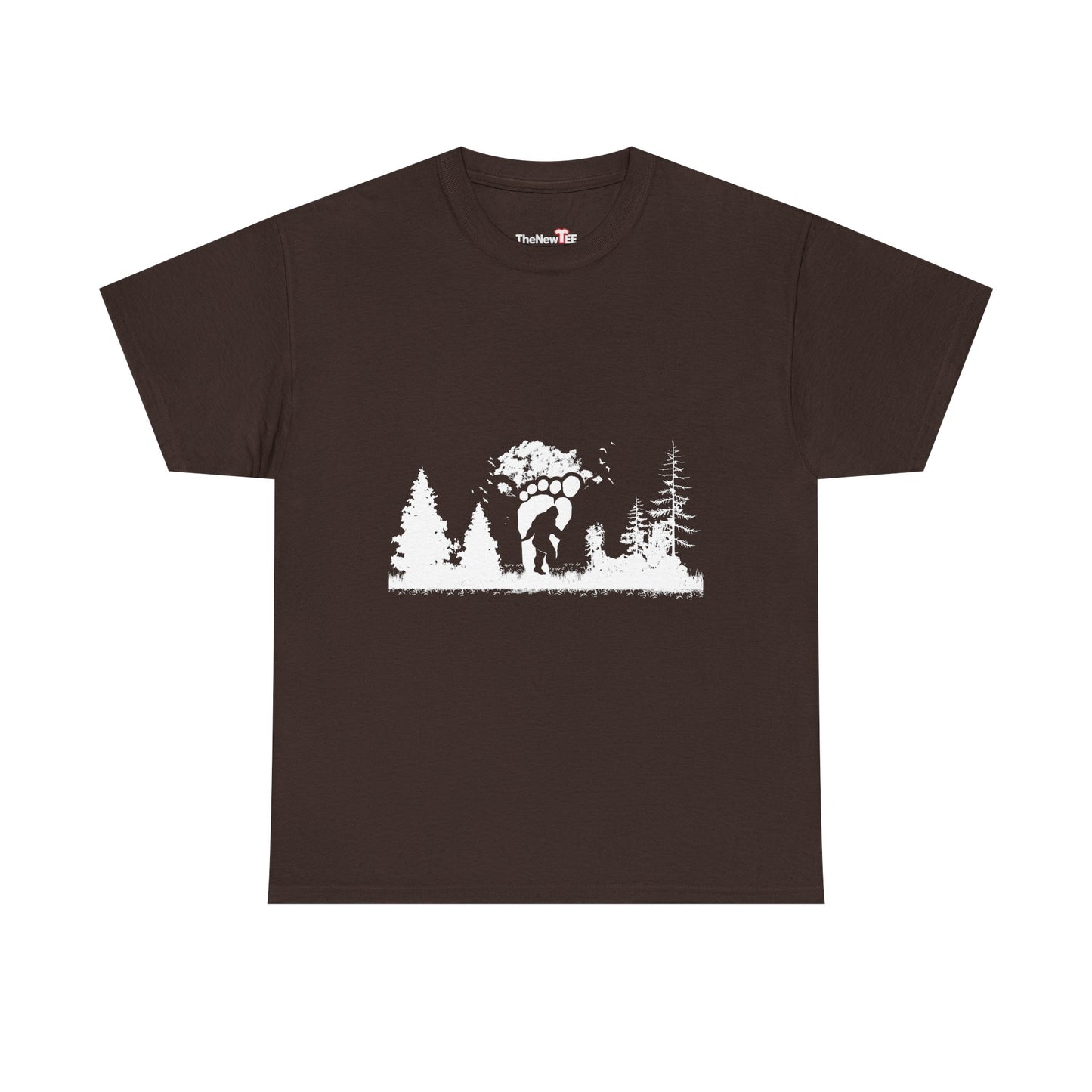 Bigfoot In The Forest Hiding At Night Full Moon Trees Nature - Unisex T-Shirt