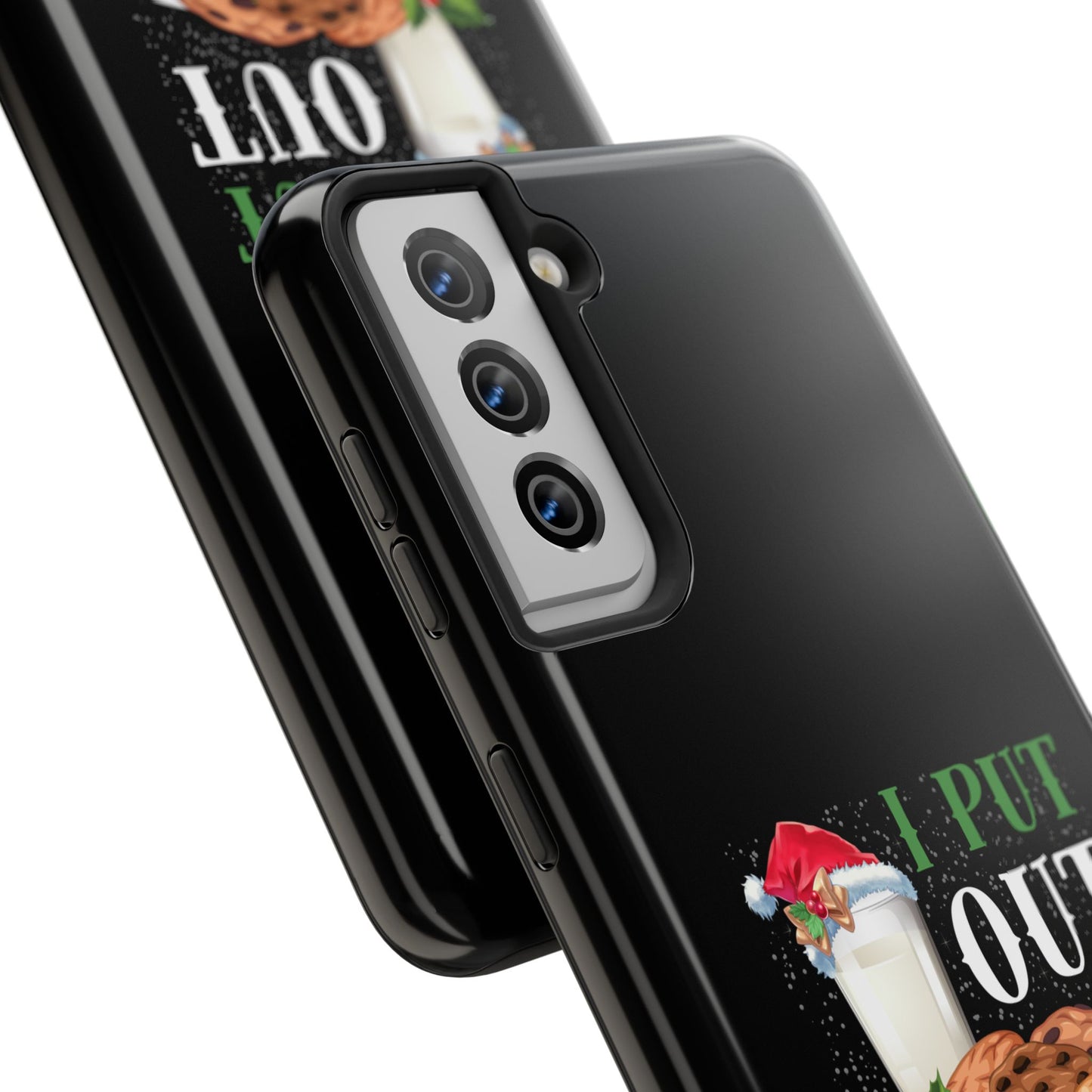 Christmas Cookies And Milk Funny I Put Out For Santa - Tough Phone Case