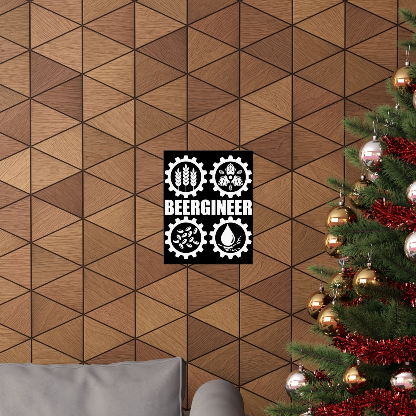 Beergineer Homebrew Home Brewing Craft Beer Brewer - Wall Art