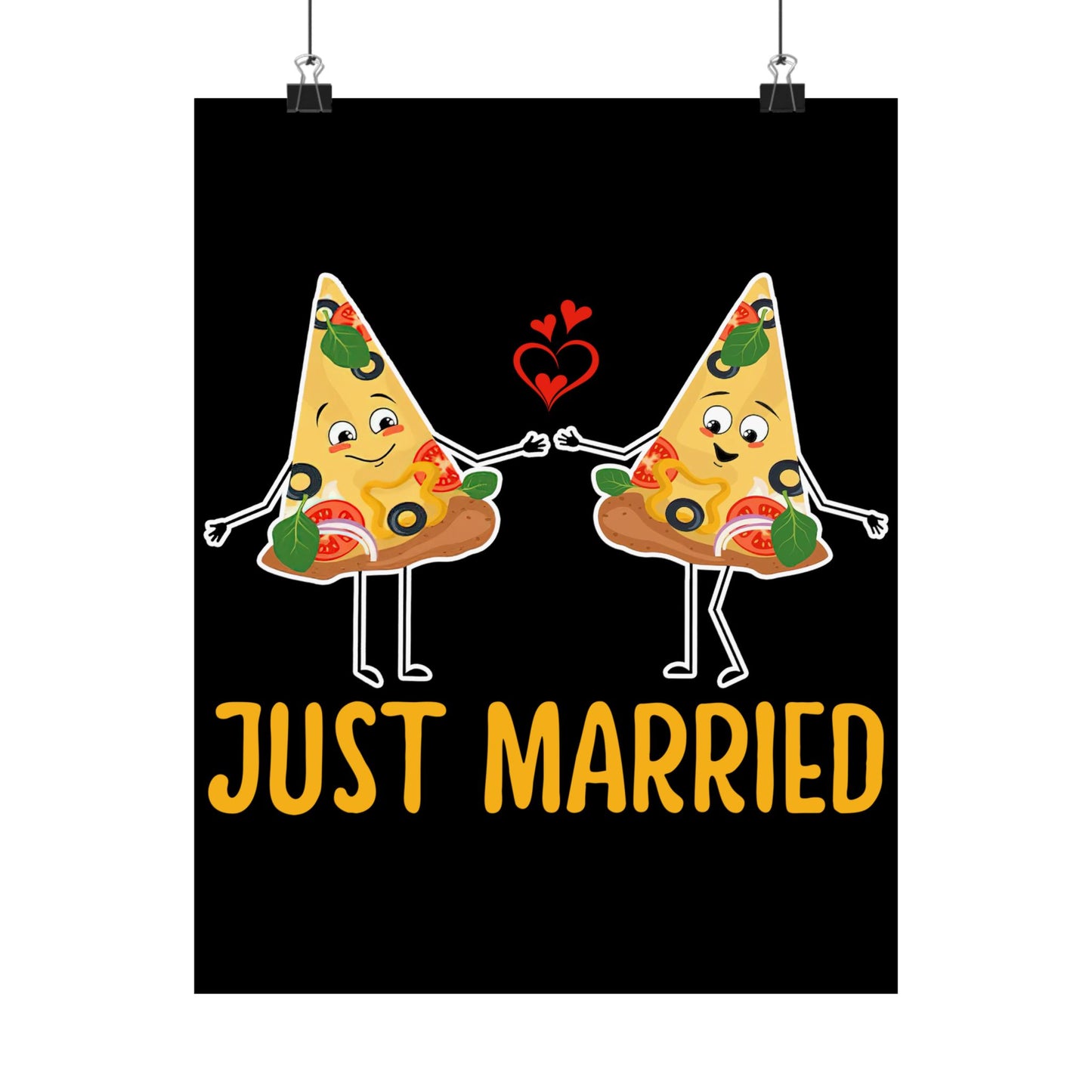 Just Married Pizza Slice - Wall Art