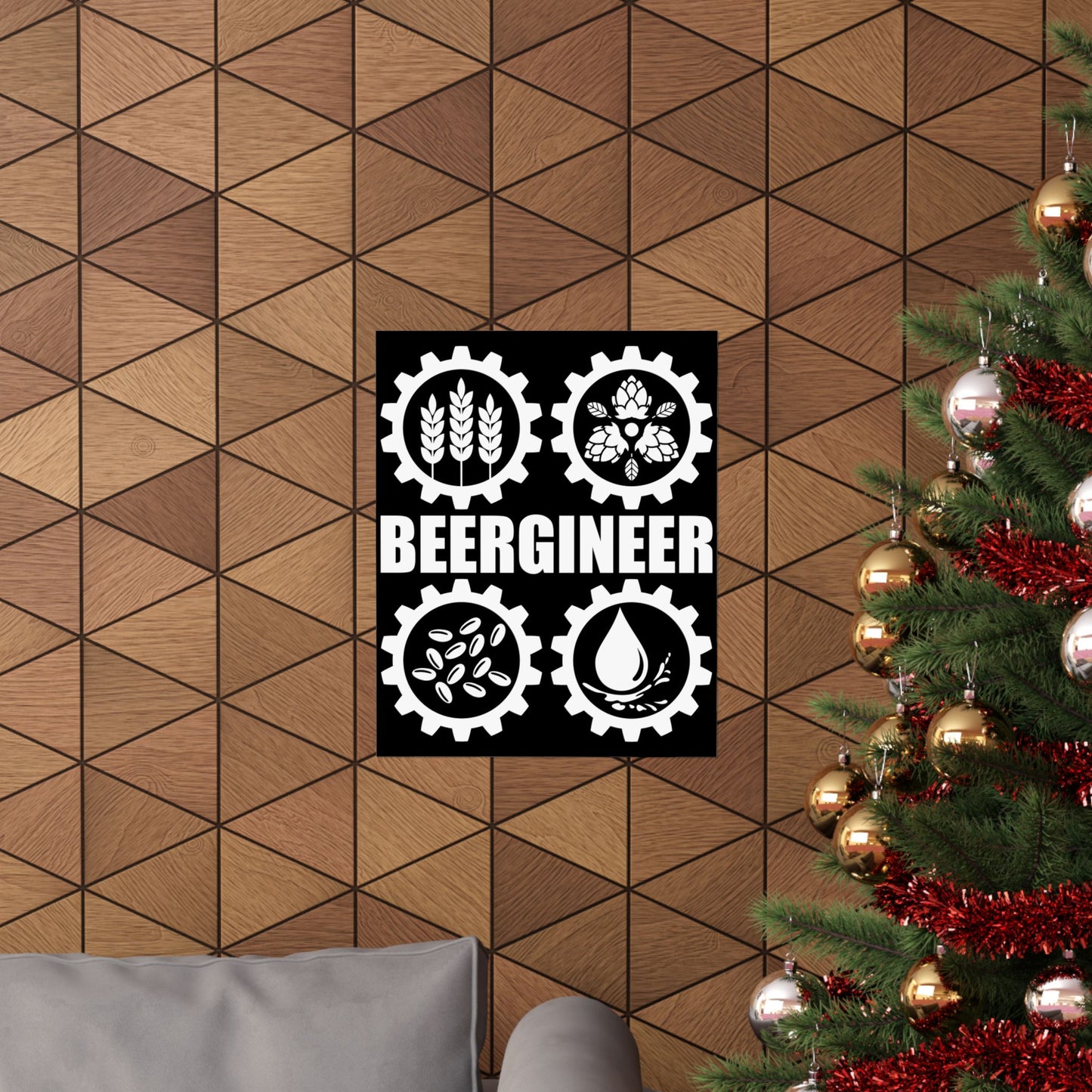 Beergineer Homebrew Home Brewing Craft Beer Brewer - Wall Art