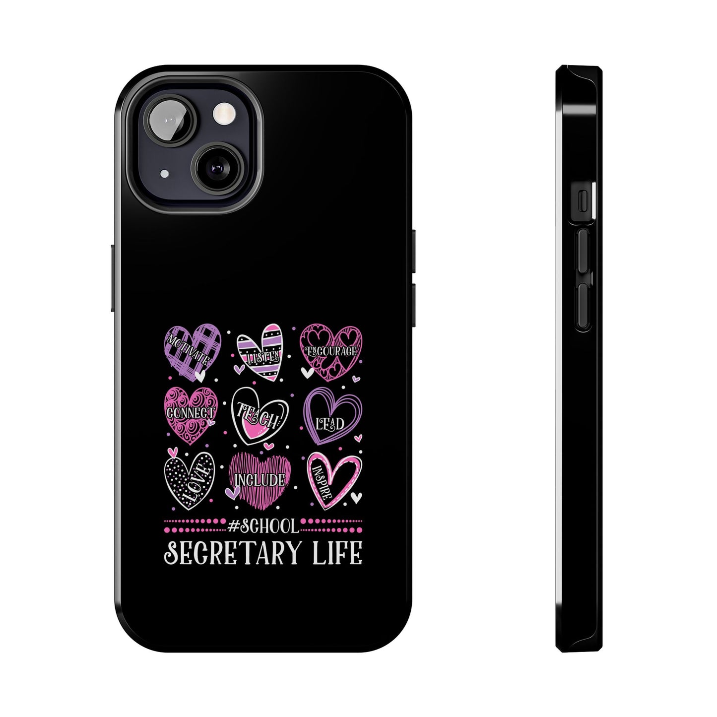School Secretary Hearts Valentine Valentines Day - Tough Phone Case