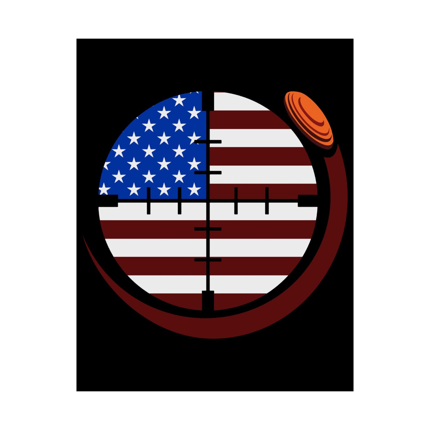 Retro Patriotic Skeet Trap Sporting Clays Shooting Sports - Wall Art