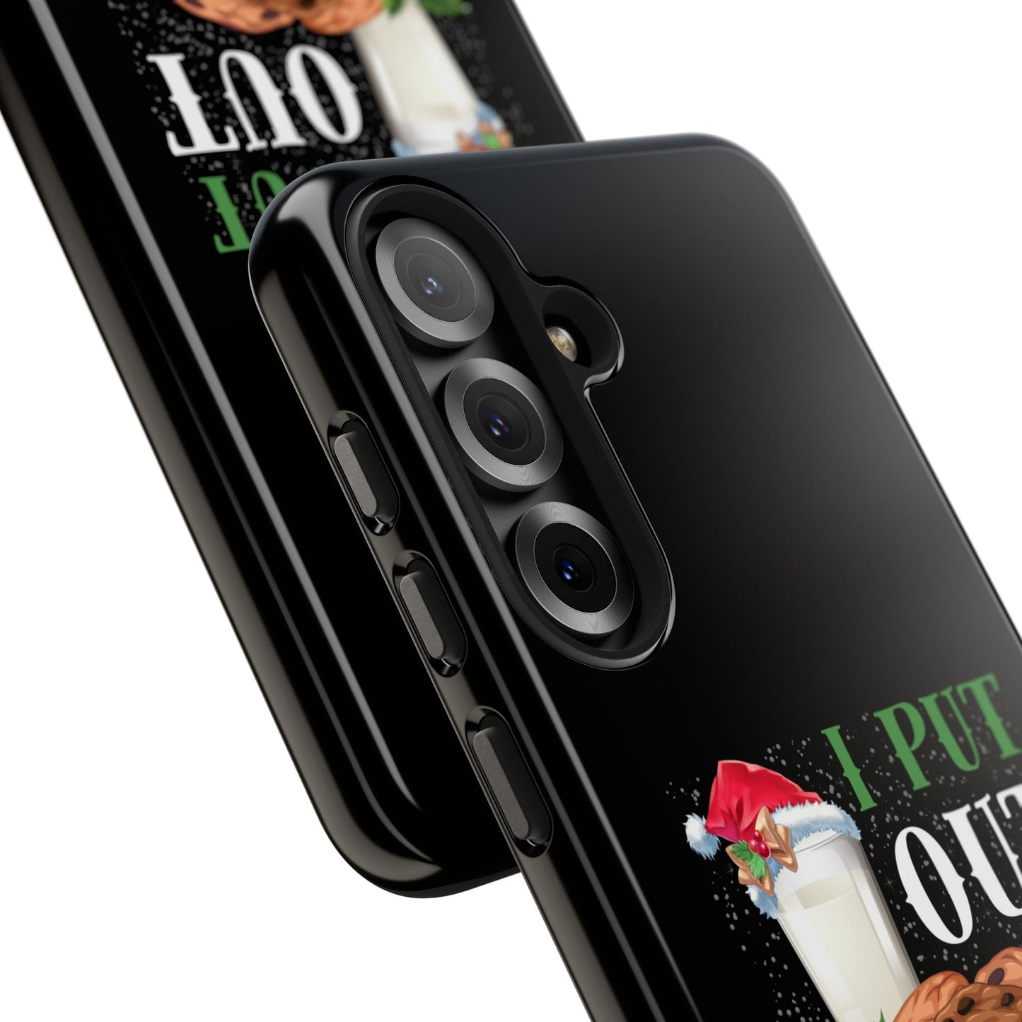 Christmas Cookies And Milk Funny I Put Out For Santa - Tough Phone Case
