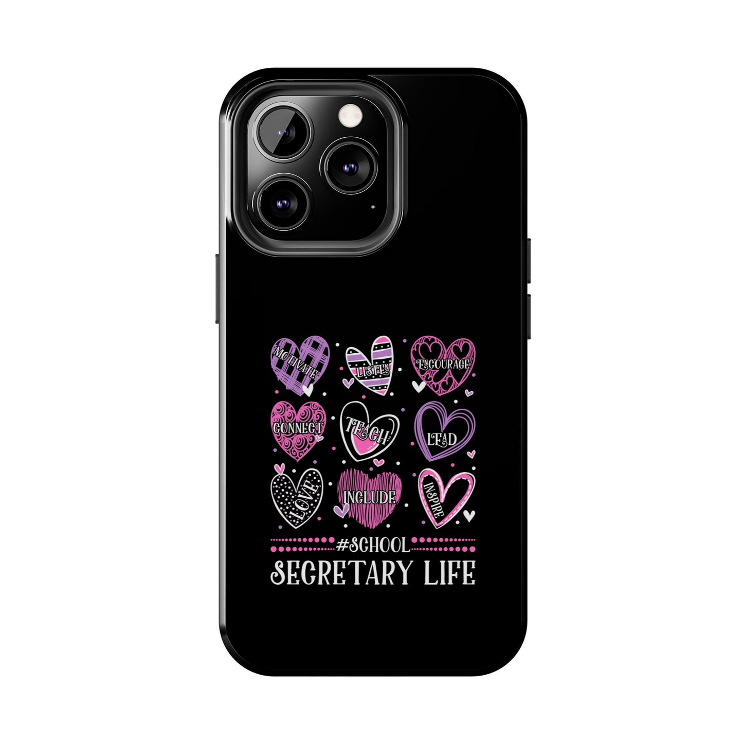 School Secretary Hearts Valentine Valentines Day - Tough Phone Case