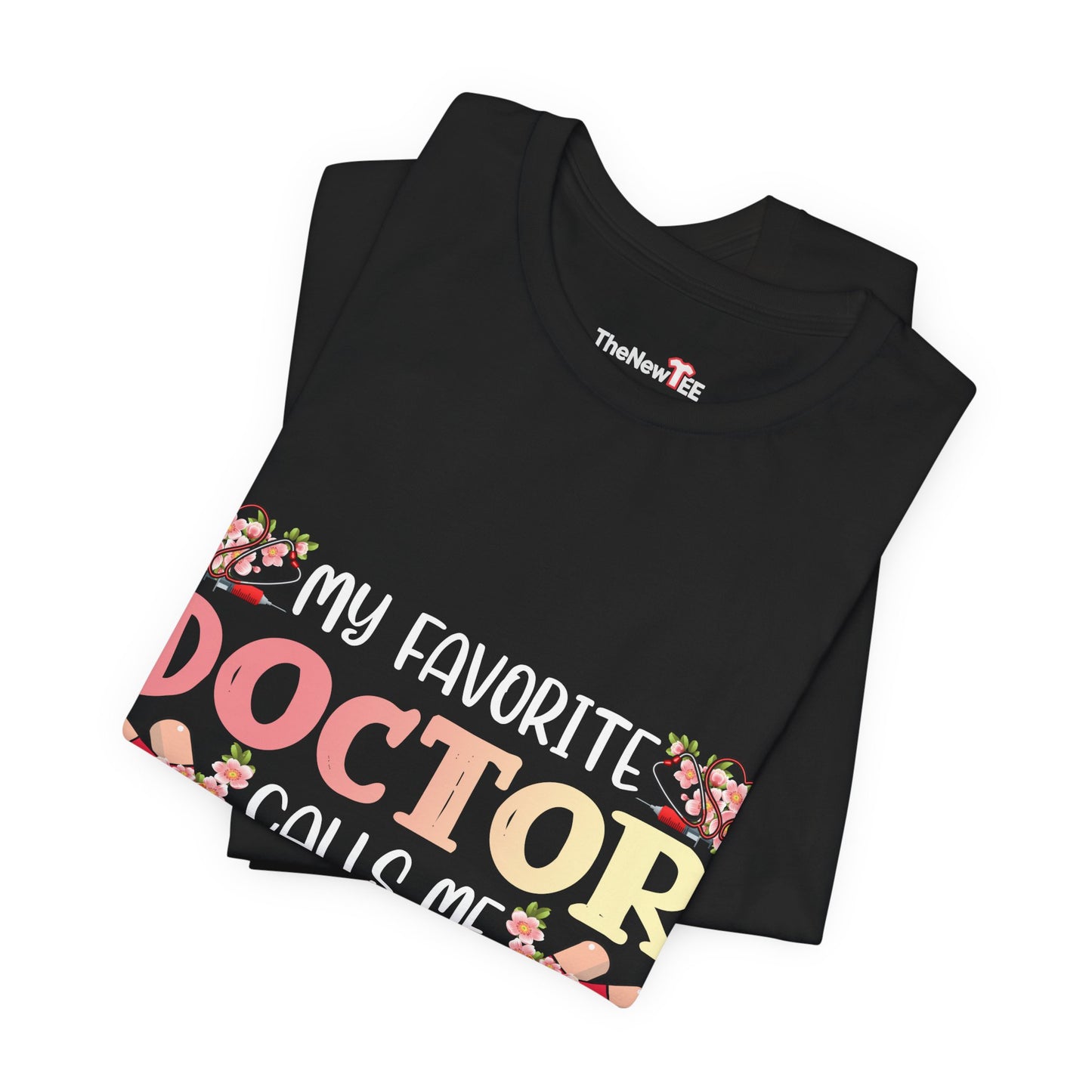 Doctor Mom Floral Healthcare Hero T-shirt