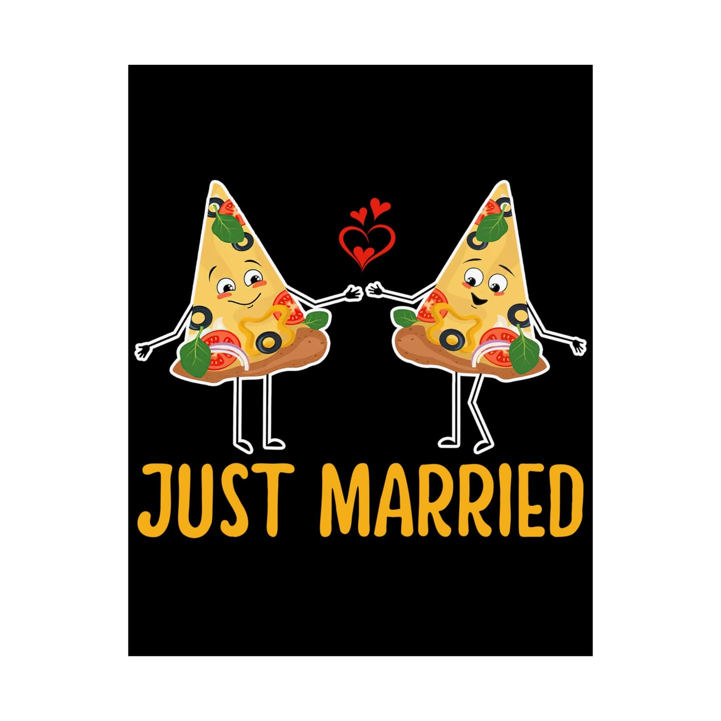 Just Married Pizza Slice - Wall Art