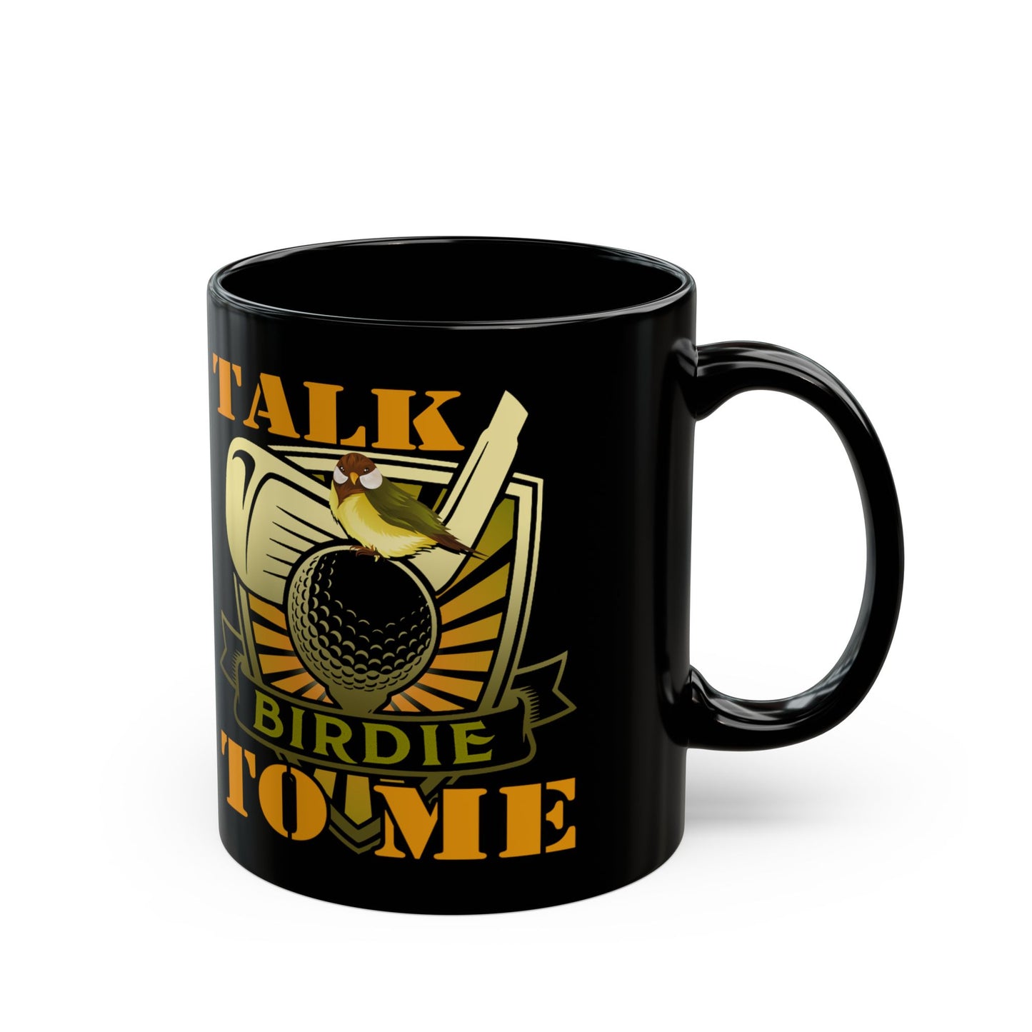 Talk Birdie To Me   Funny Golf Player Pun Golfer - Black Mug